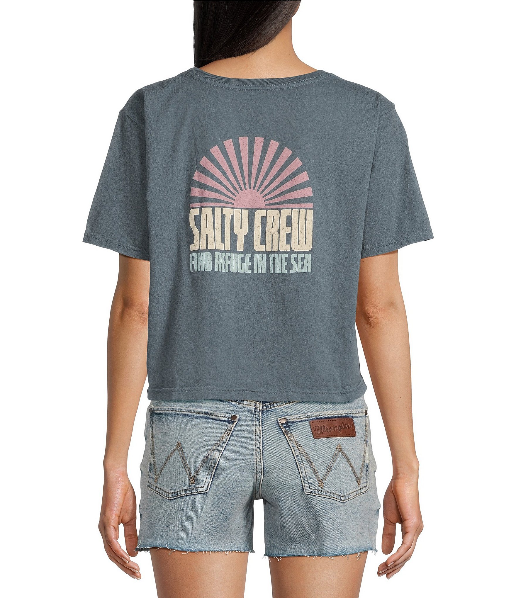 (取寄) ソルティ クルー レディース イン ザ レイズ クロップ ティー Salty Crew women In The Rays Crop Tee Off White SALTY CREW (取寄) ソルティ クルー レディース イン ザ レイズ