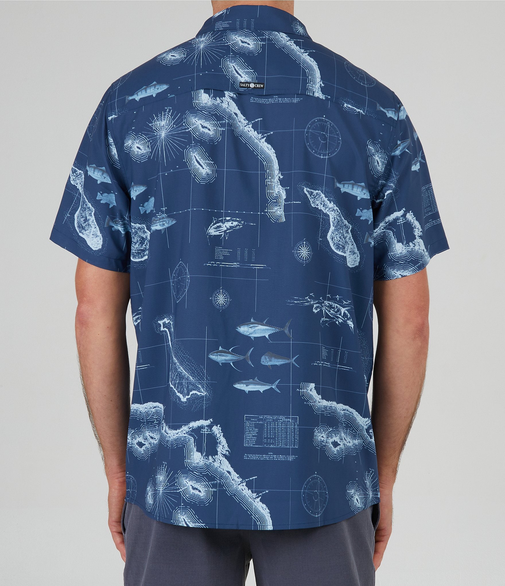 Salty Crew Short Sleeve Printed Tech Woven Shirt