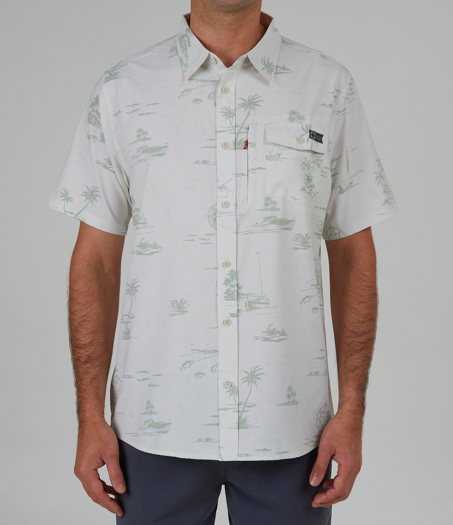 Salty Crew Short Sleeve Seafarer Tech Woven Shirt