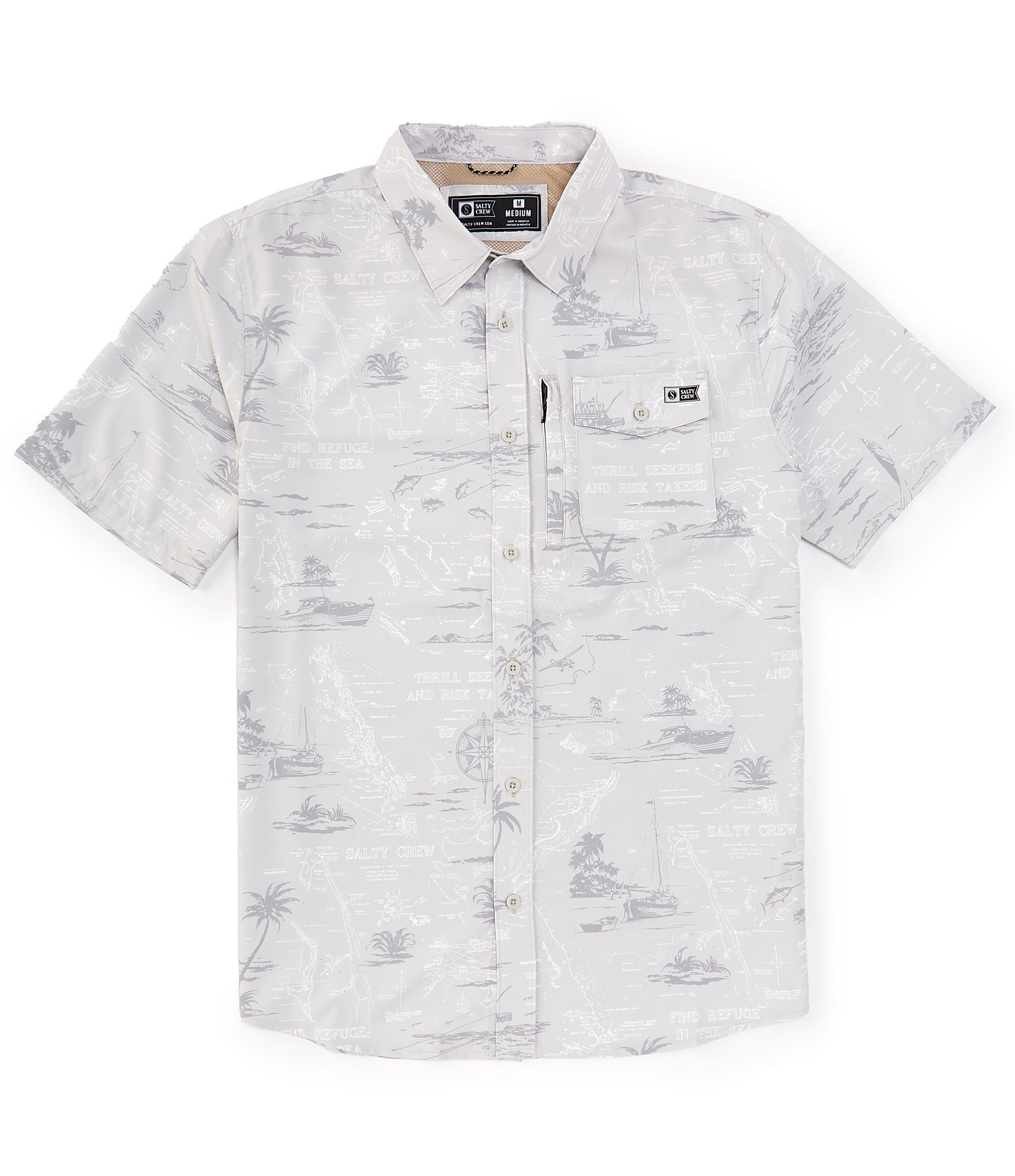 Salty Crew Short Sleeve Seafarer Tech Woven Shirt