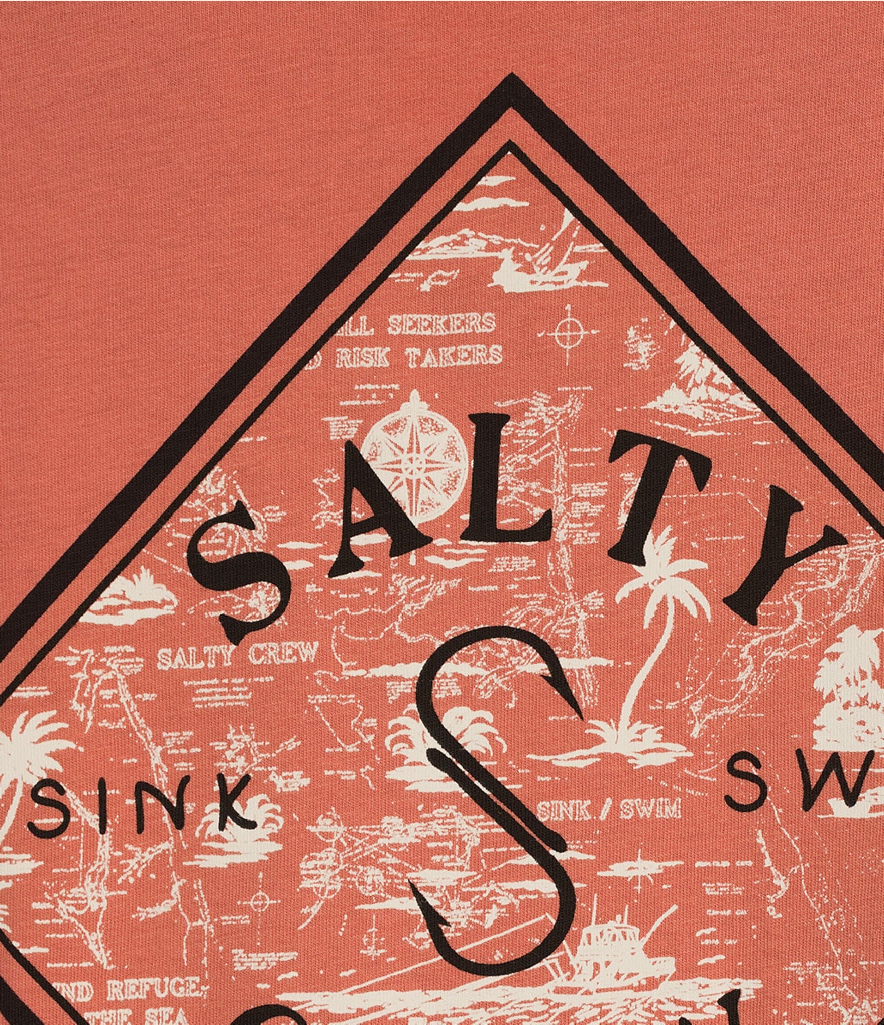 Salty Crew Tippet Fill Graphic Cropped T-Shirt