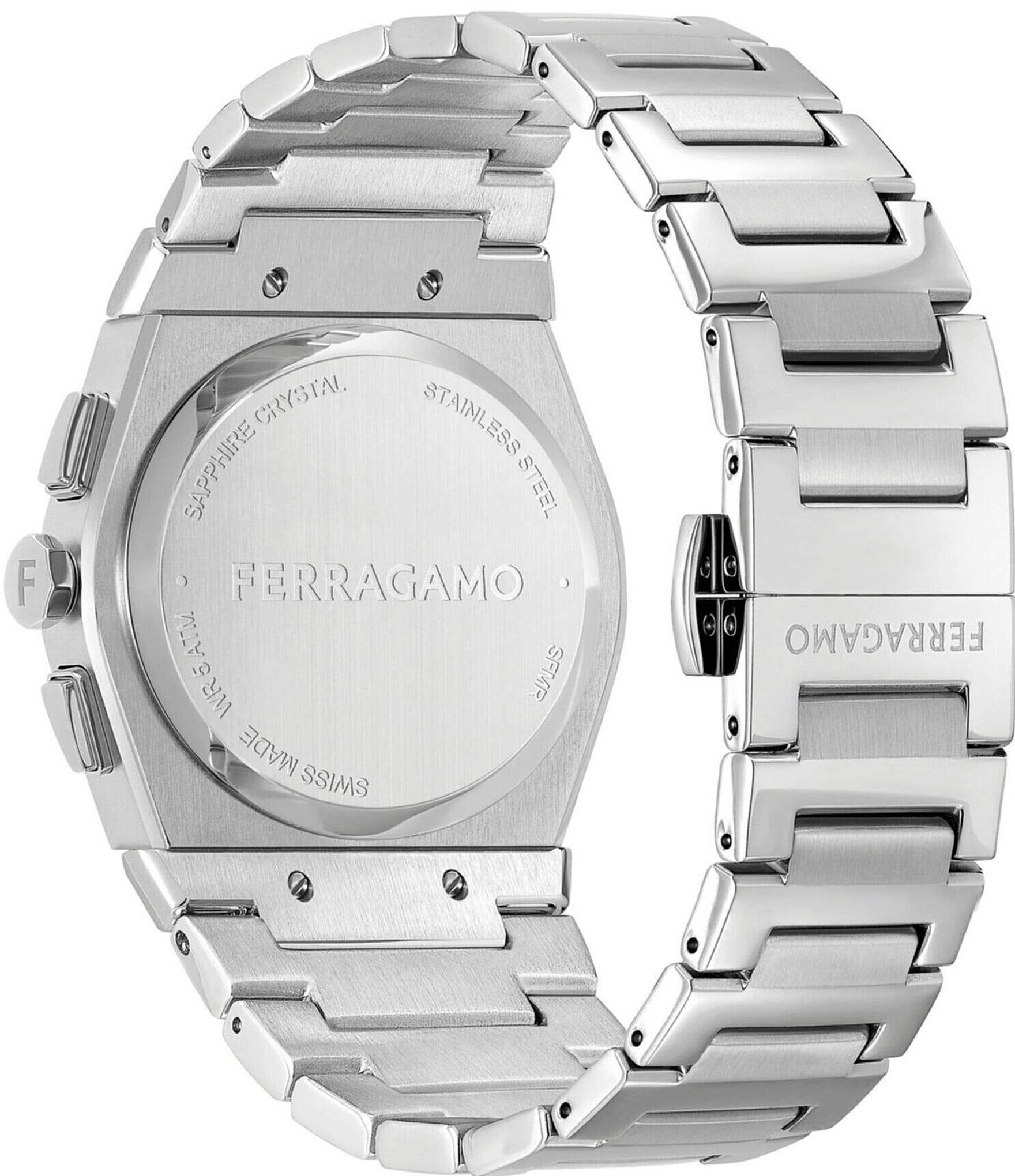 Salvatore Ferragamo Men's Vega Chronograph Stainless Steel Bracelet Watch