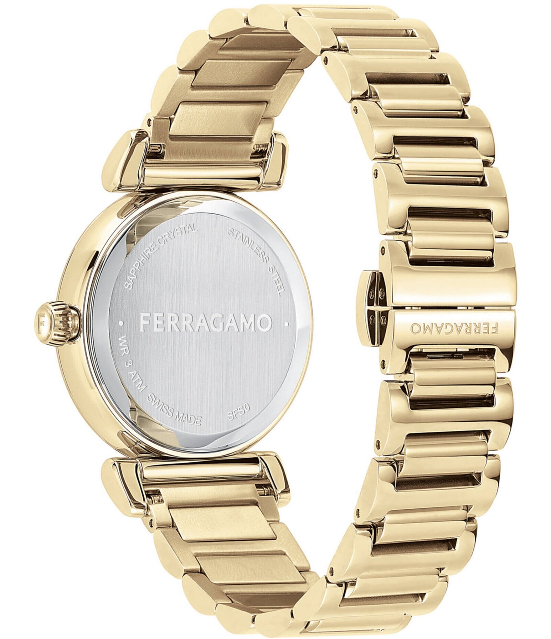 Salvatore Ferragamo Women's Allure Quartz Analog Gold Tone Stainless Steel Bracelet Watch