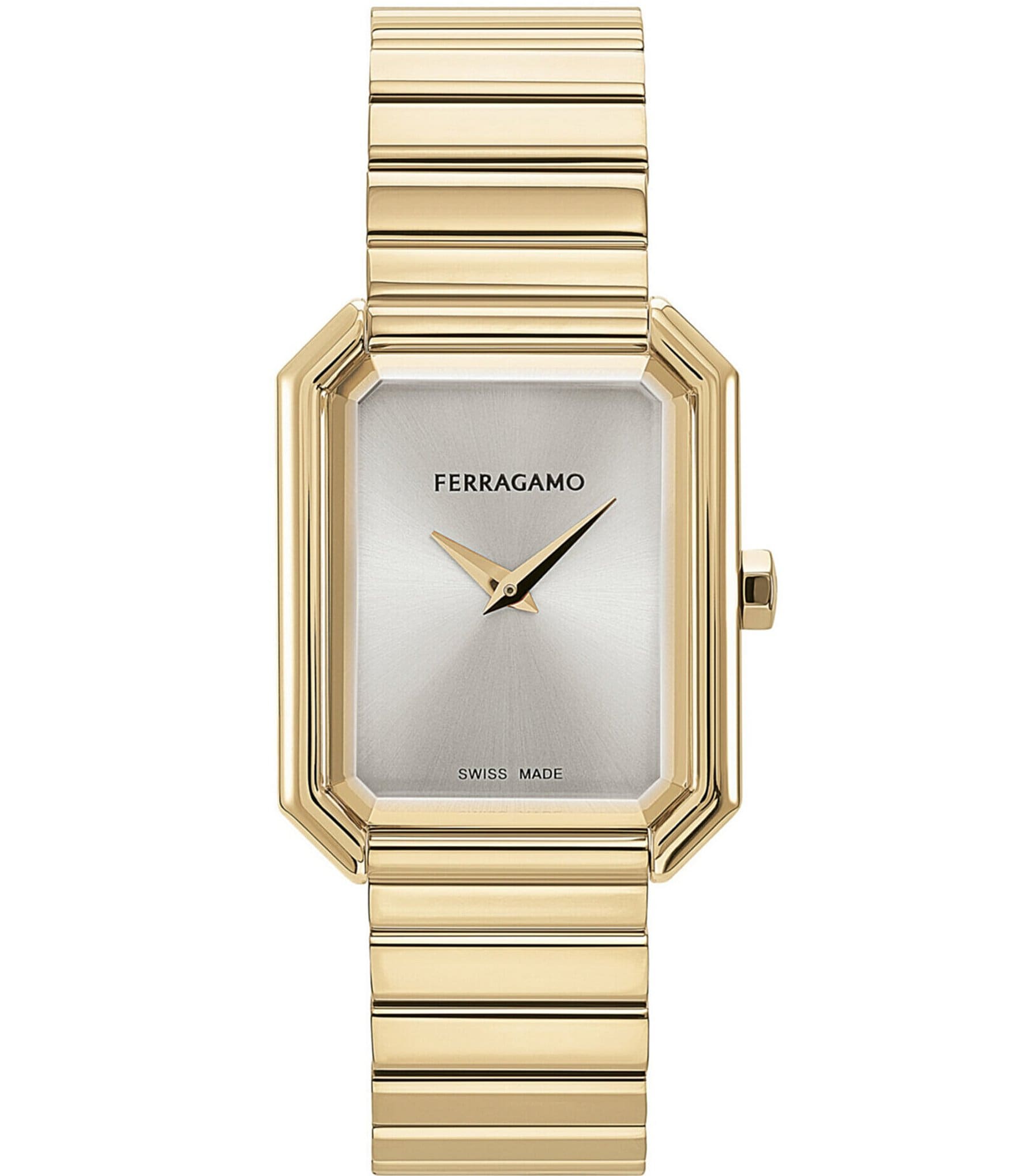 Salvatore Ferragamo Women's Crystal Quartz Analog Gold Tone Stainless Steel Bracelet Watch