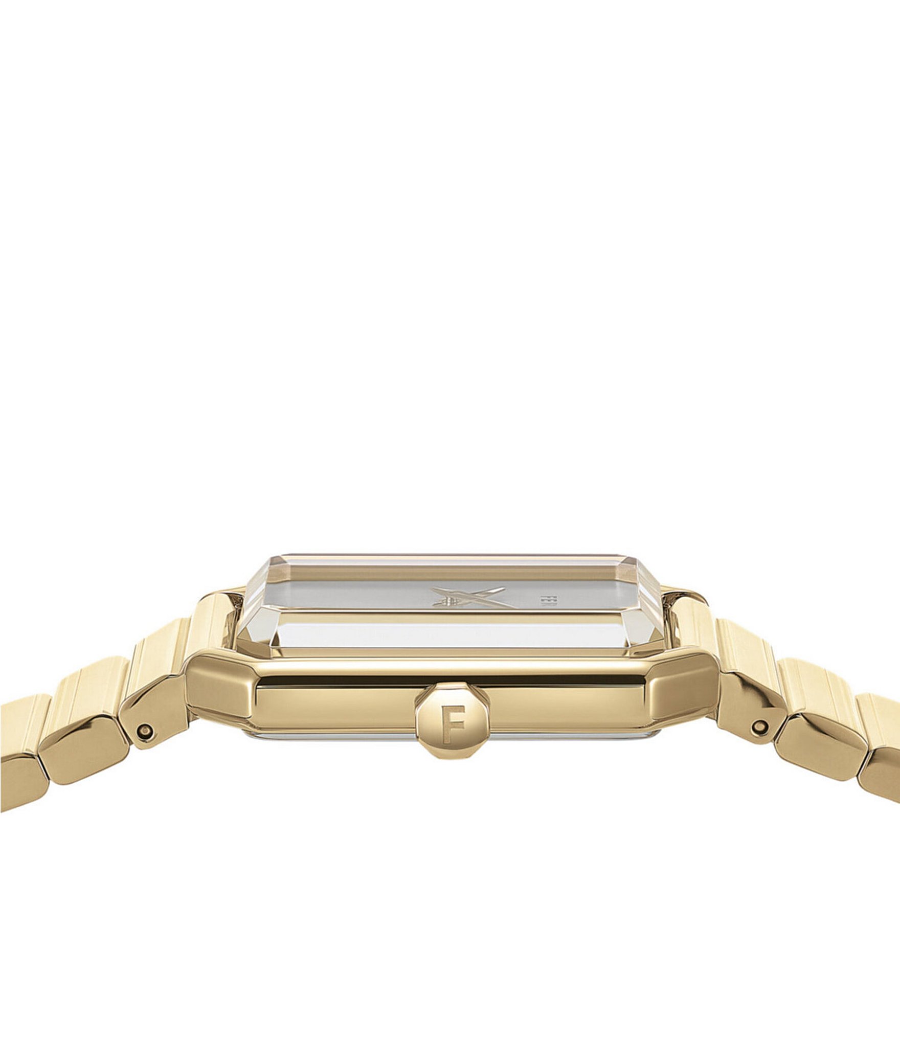 Salvatore Ferragamo Women's Crystal Quartz Analog Gold Tone Stainless Steel Bracelet Watch