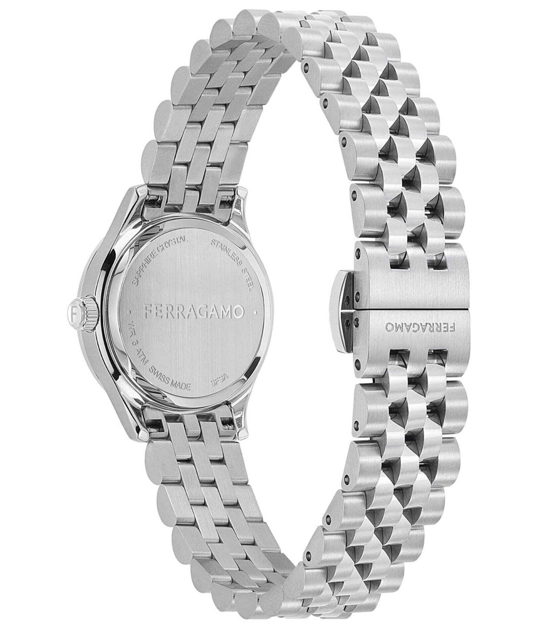 Salvatore Ferragamo Women's Duo Mini Quartz Analog Stainless Steel Bracelet Watch