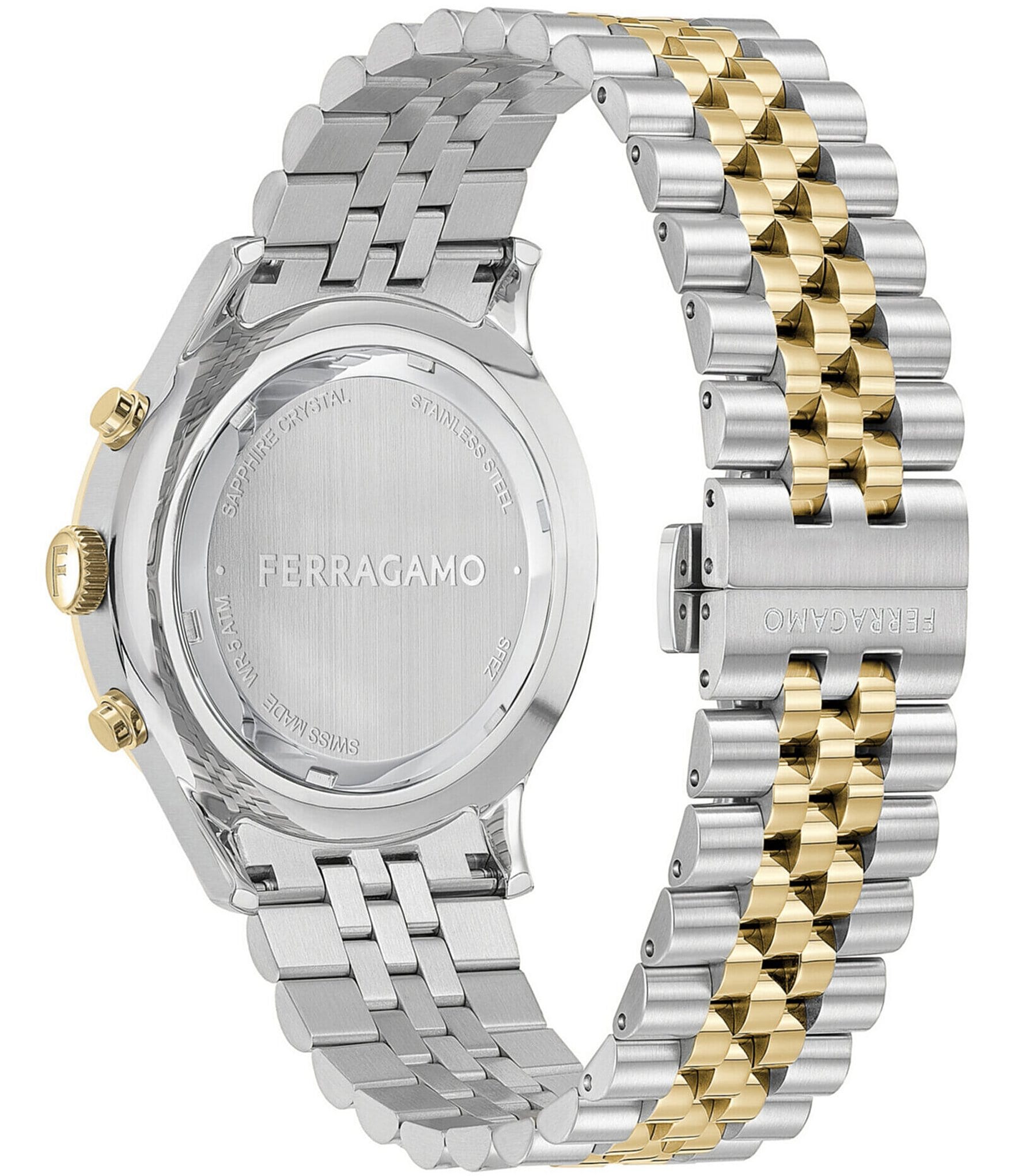 Salvatore Ferragamo Women's Mini Duo Chrono Two Tone Stainless Steel Bracelet Watch