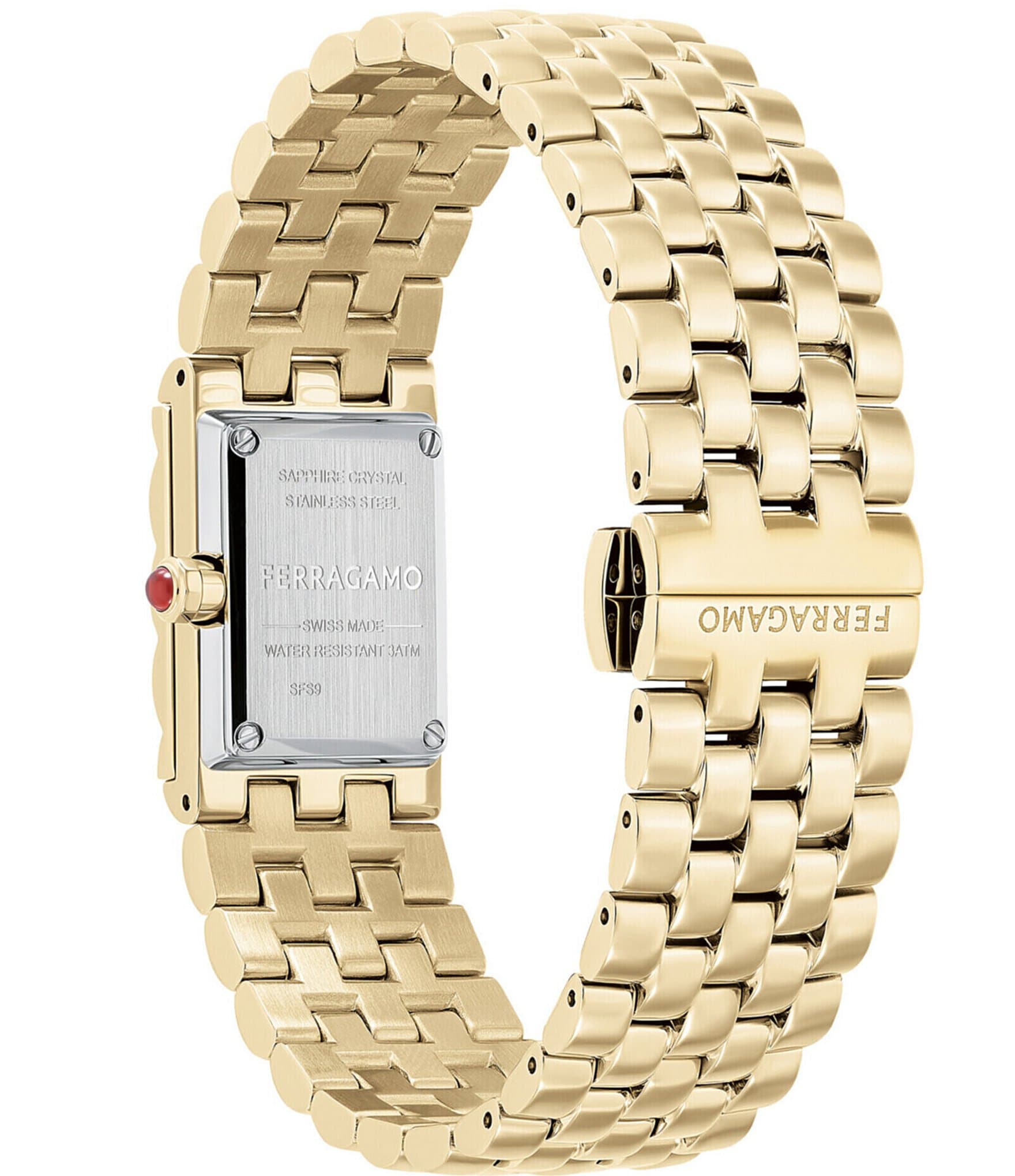 Salvatore Ferragamo Women's Secret Quartz Analog Gold Tone Stainless Steel Bracelet Watch