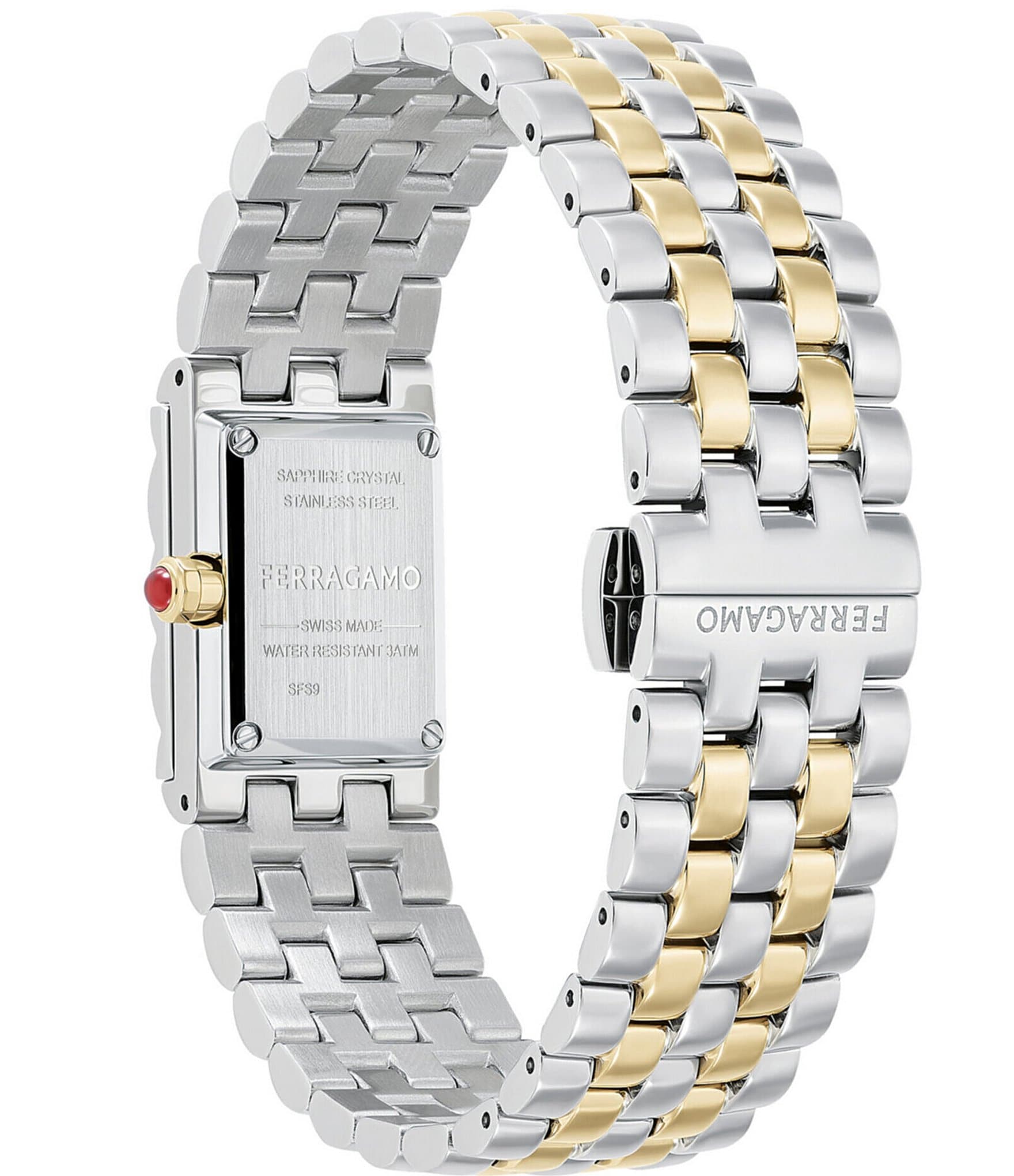 Salvatore Ferragamo Women's Secret Quartz Analog Two Tone Stainless Steel Bracelet Watch