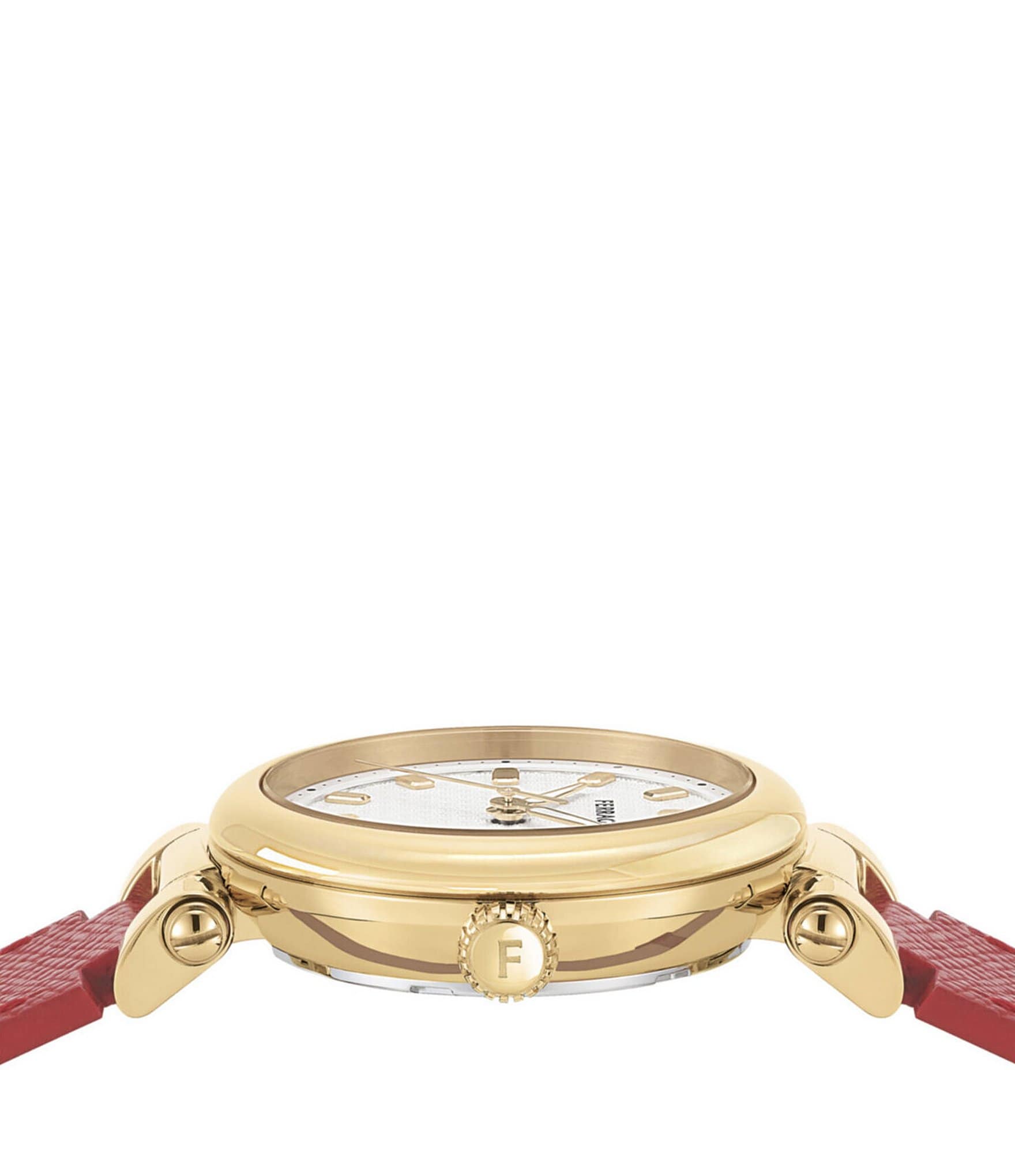 Salvatore Ferragamo Women's Softy Quartz Analog Red Leather Strap Watch