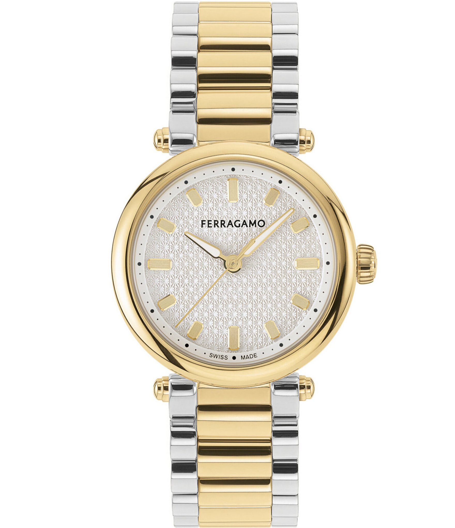 Salvatore Ferragamo Women's Softy Quartz Analog Two Tone Stainless ...