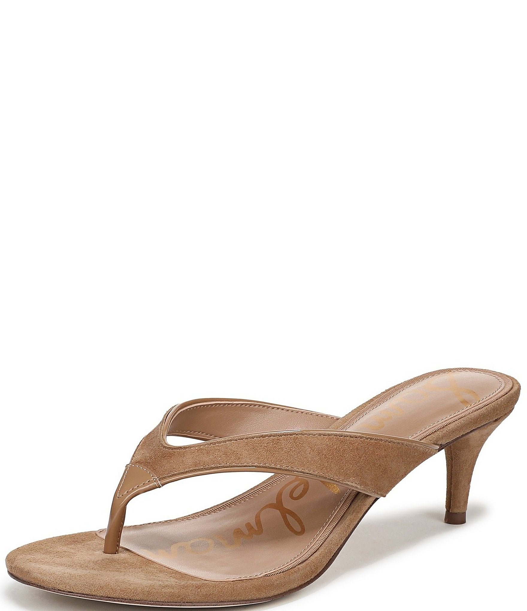 Sam Edelman Amie Suede Kitten Heel Thong Sandals