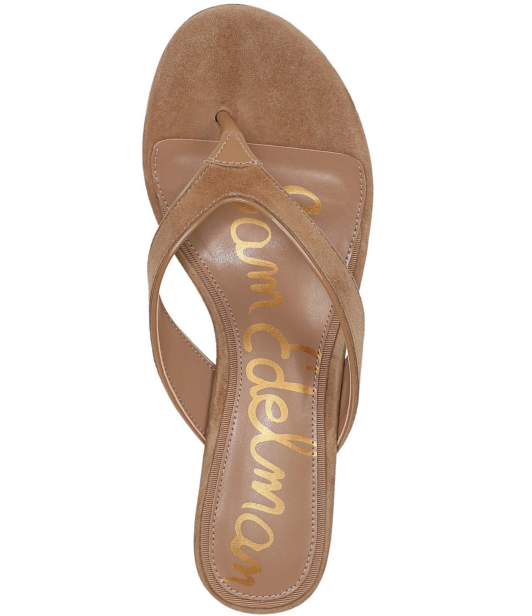 Sam Edelman Amie Suede Kitten Heel Thong Sandals