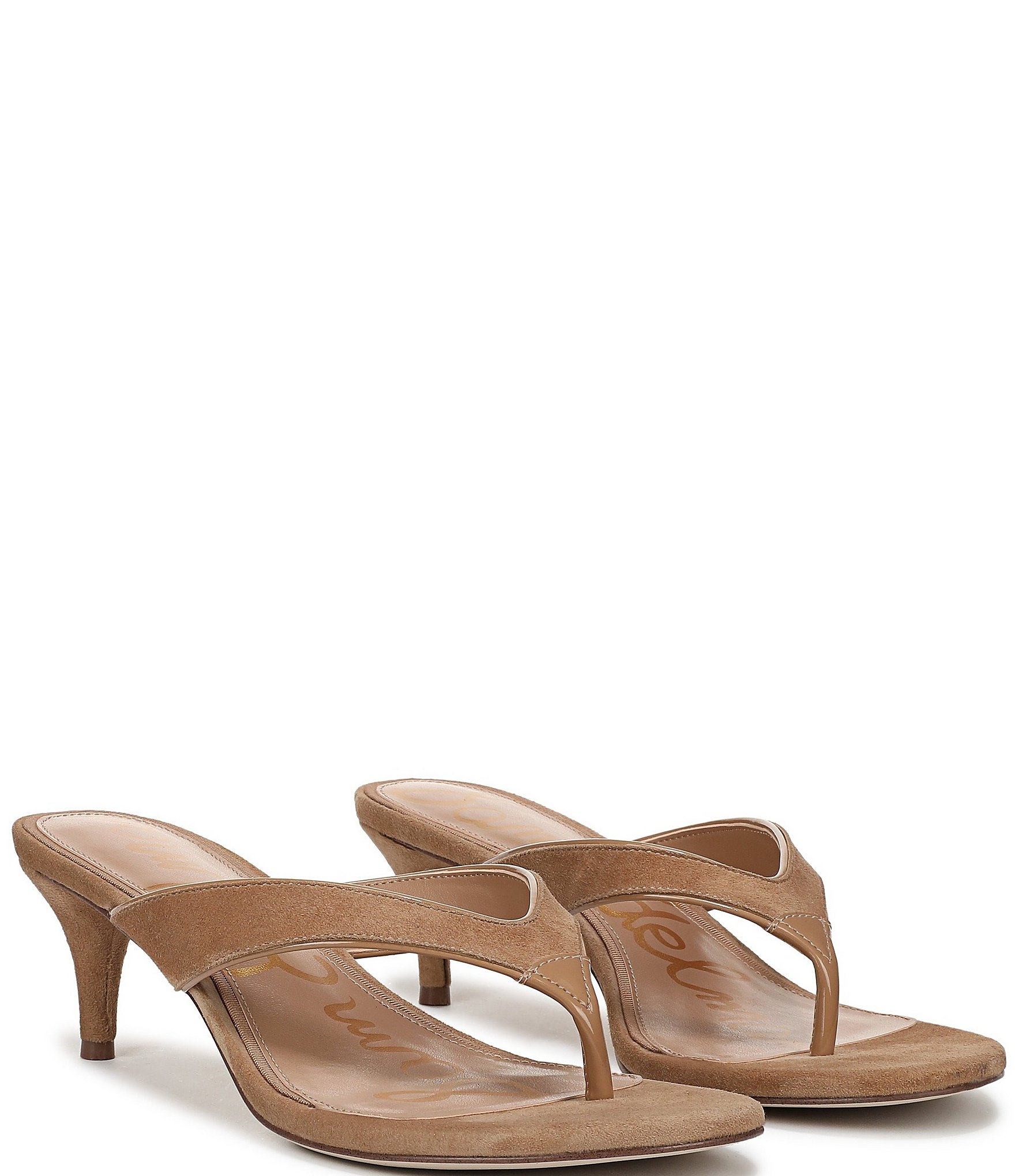 Sam Edelman Amie Suede Kitten Heel Thong Sandals