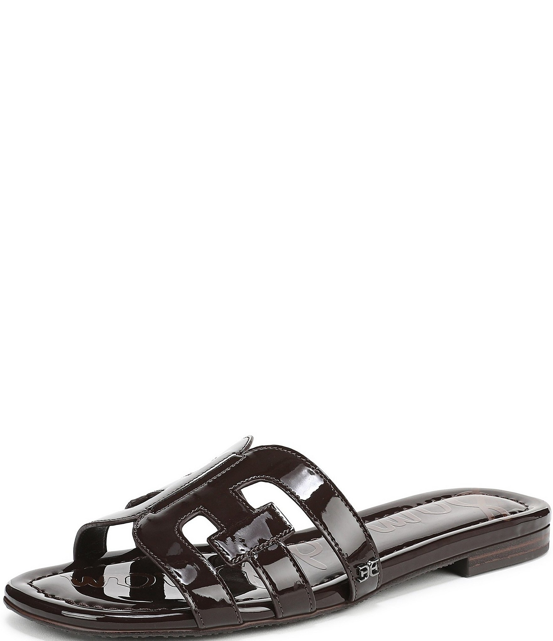 Sam Edelman Bay Patent Double E Logo Slide Sandals