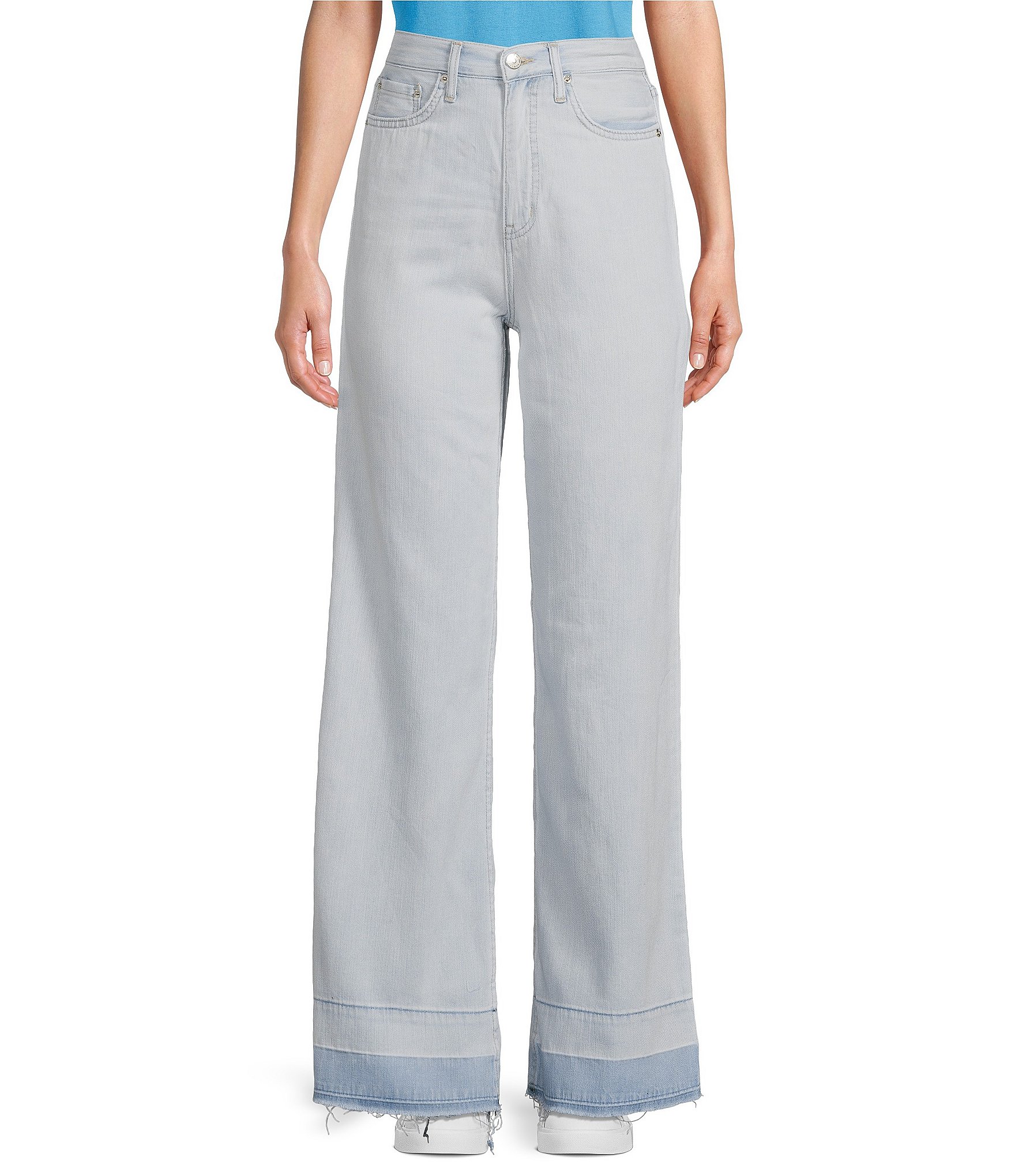 Sam Edelman Bianka Denim High Rise Wide Leg 5 Pocket Jeans | Dillards