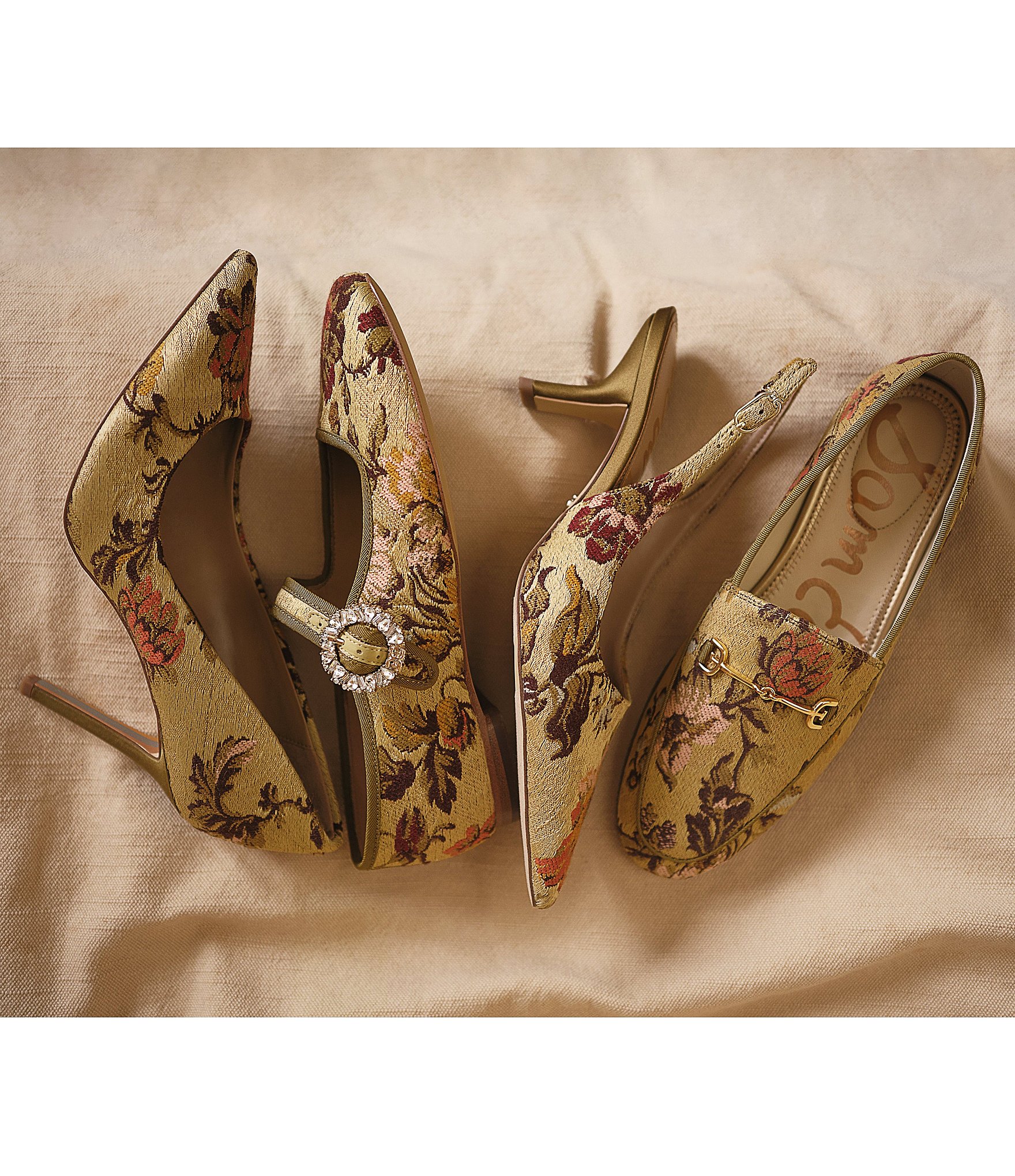 Sam Edelman Bianka Floral Fabric Pointed Toe Slingback Pumps