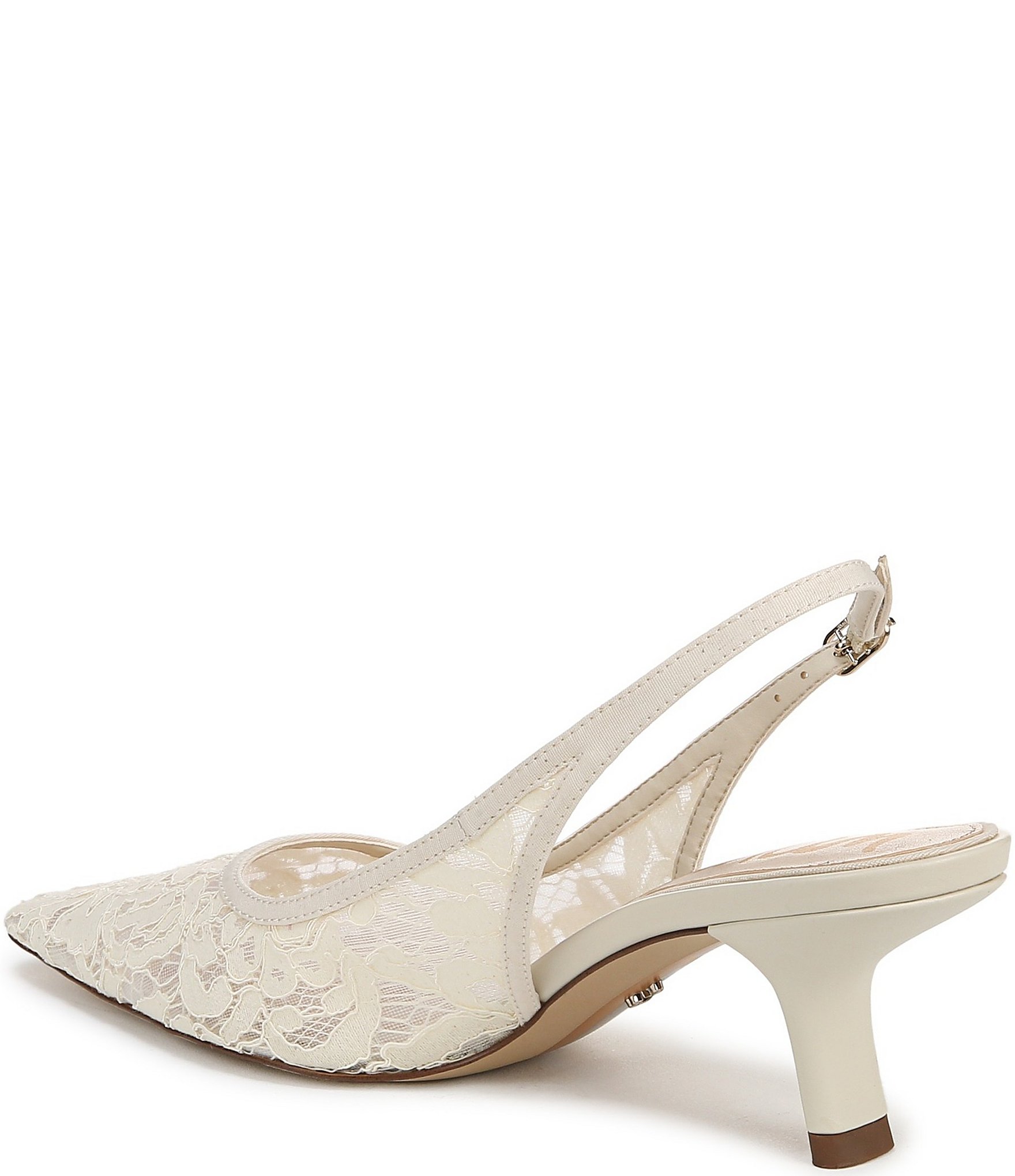 Sam Edelman Bianka Lace Detail Pointed Toe Slingback Pumps