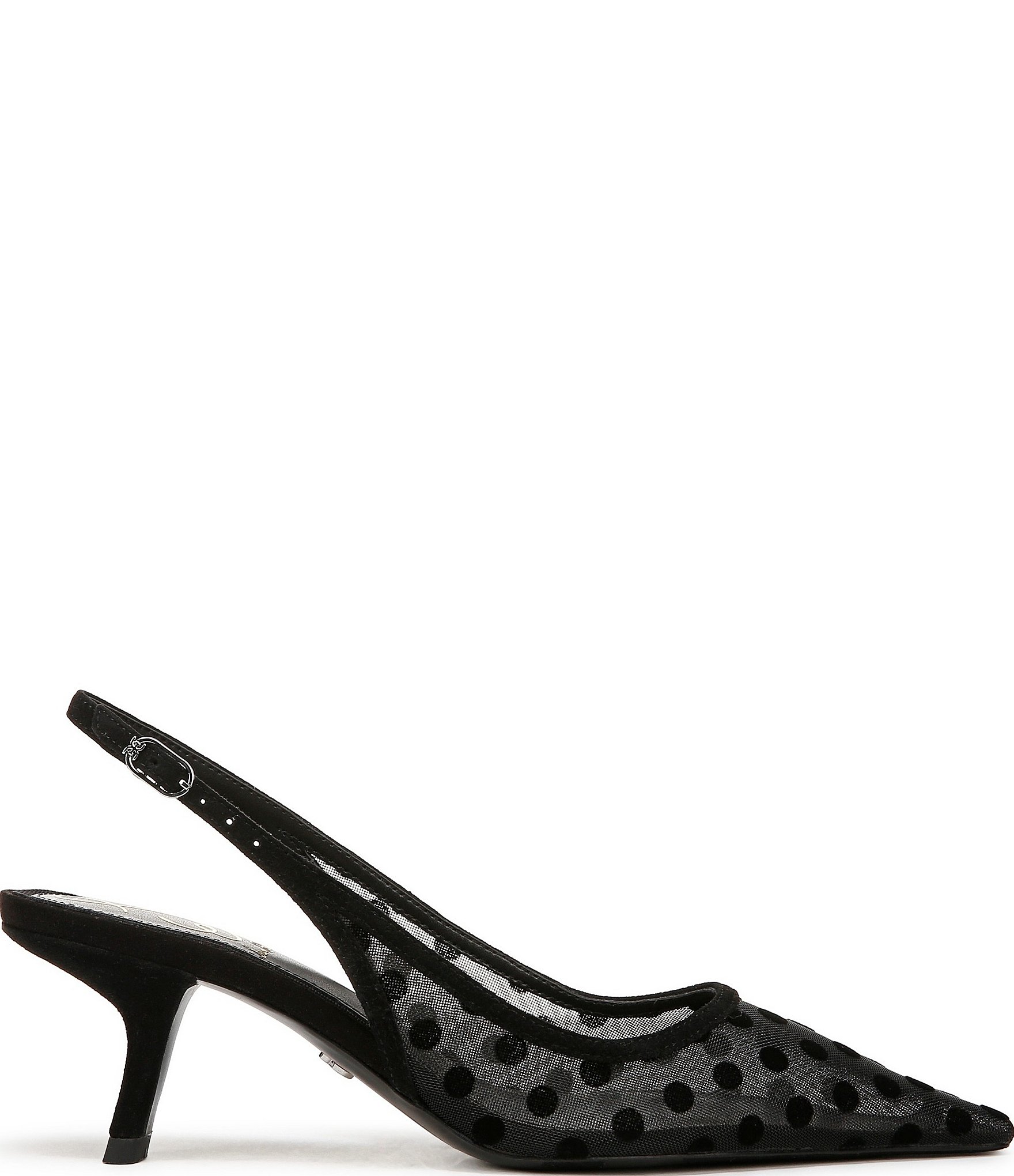 Sam Edelman Bianka Polka Dot Mesh Slingback Pumps