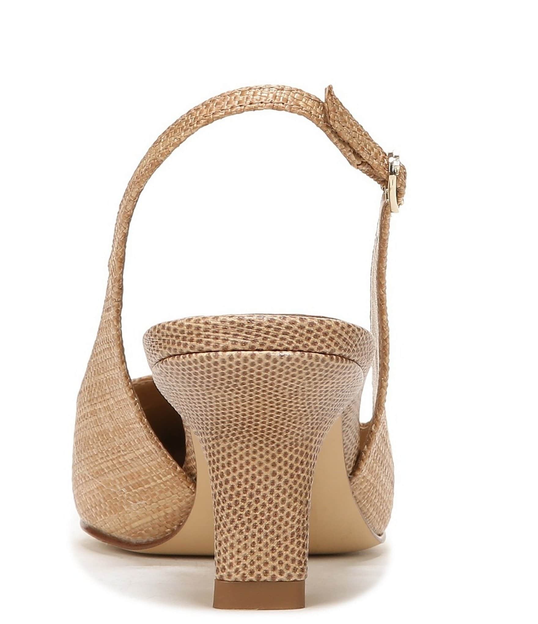 Sam Edelman Bianka Raffia Pointed Toe Slingback Pumps