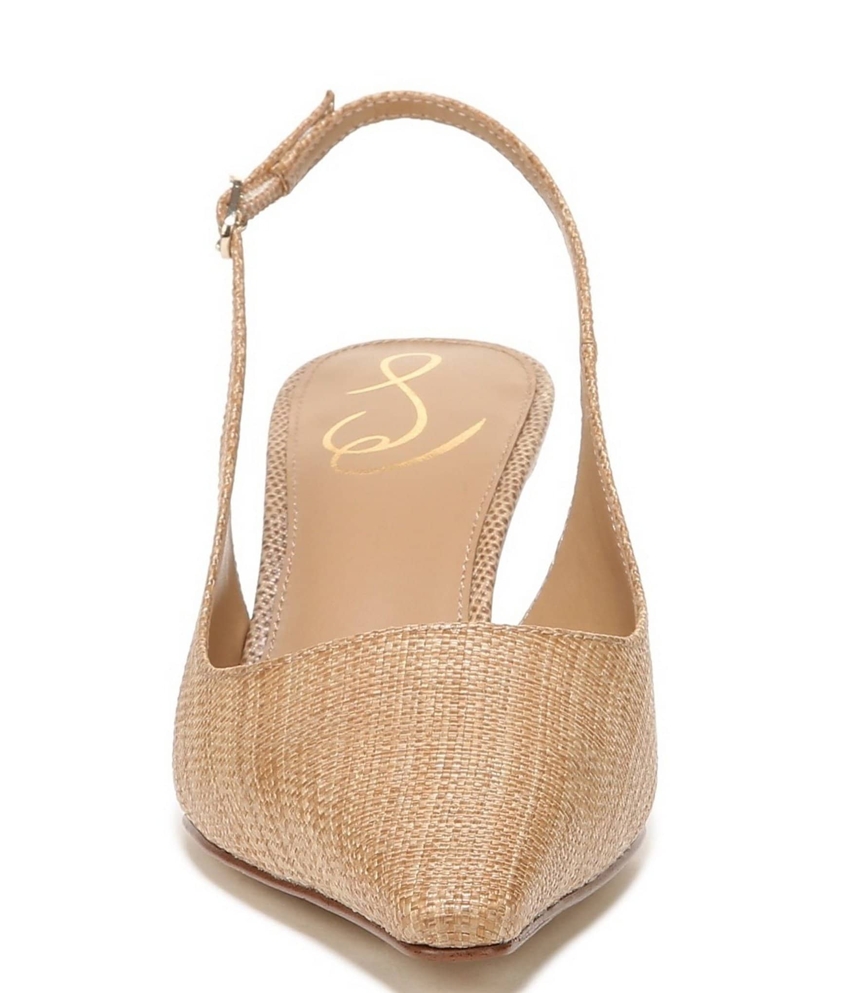 Sam Edelman Bianka Raffia Pointed Toe Slingback Pumps