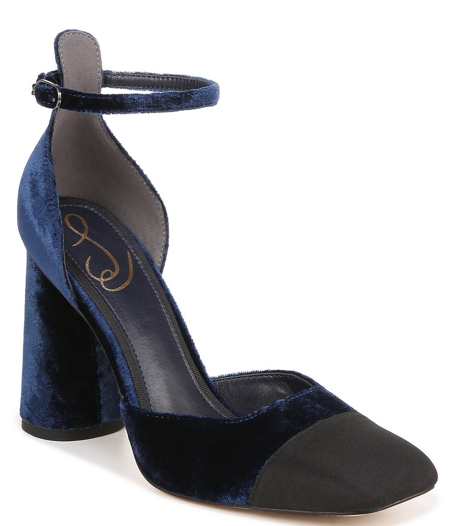 Sam Edelman Cristine Velvet Ankle Strap Dress Pumps | Dillard's