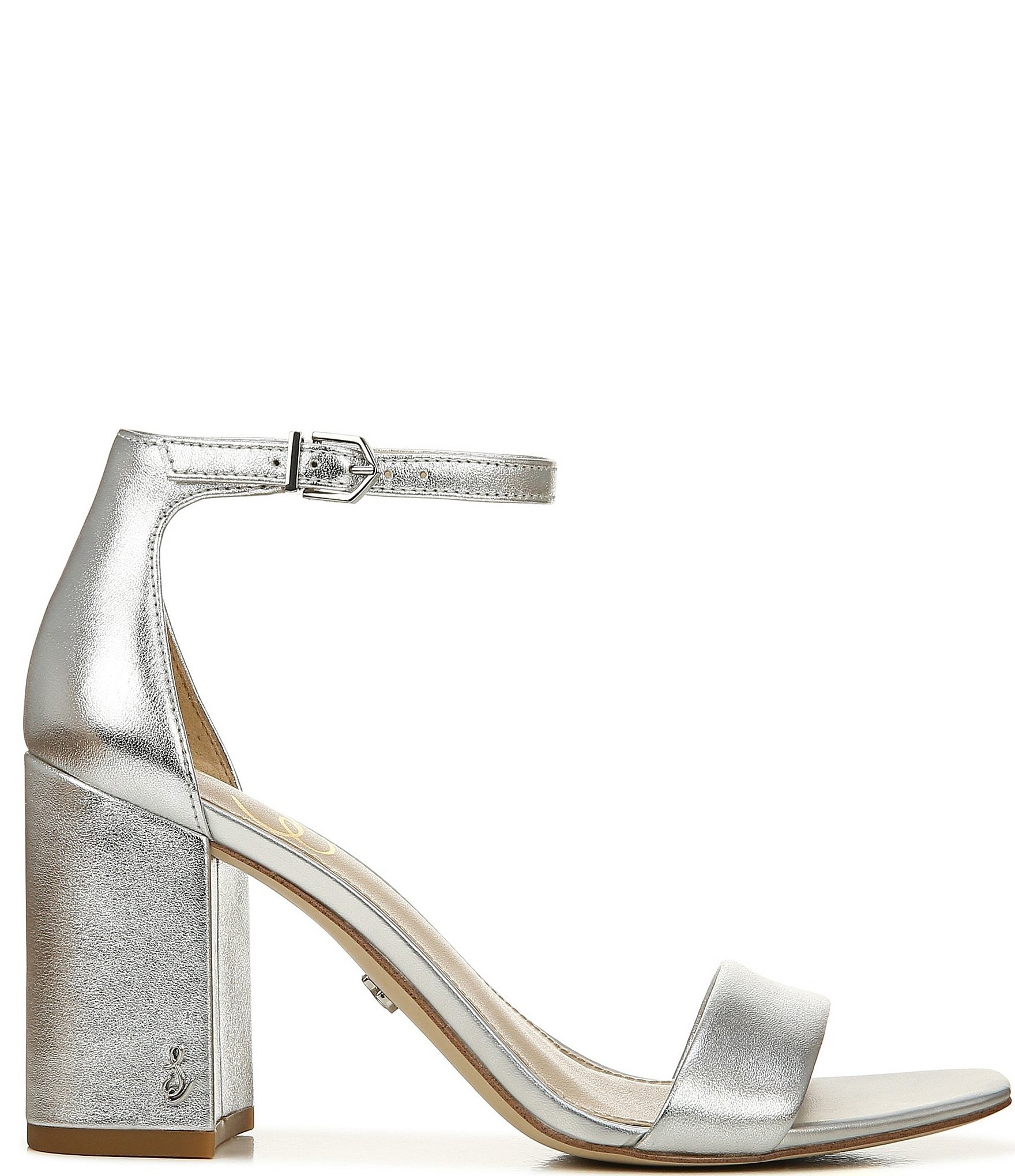 Sam Edelman Daniella Leather Ankle Strap Square Toe Dress Sandals