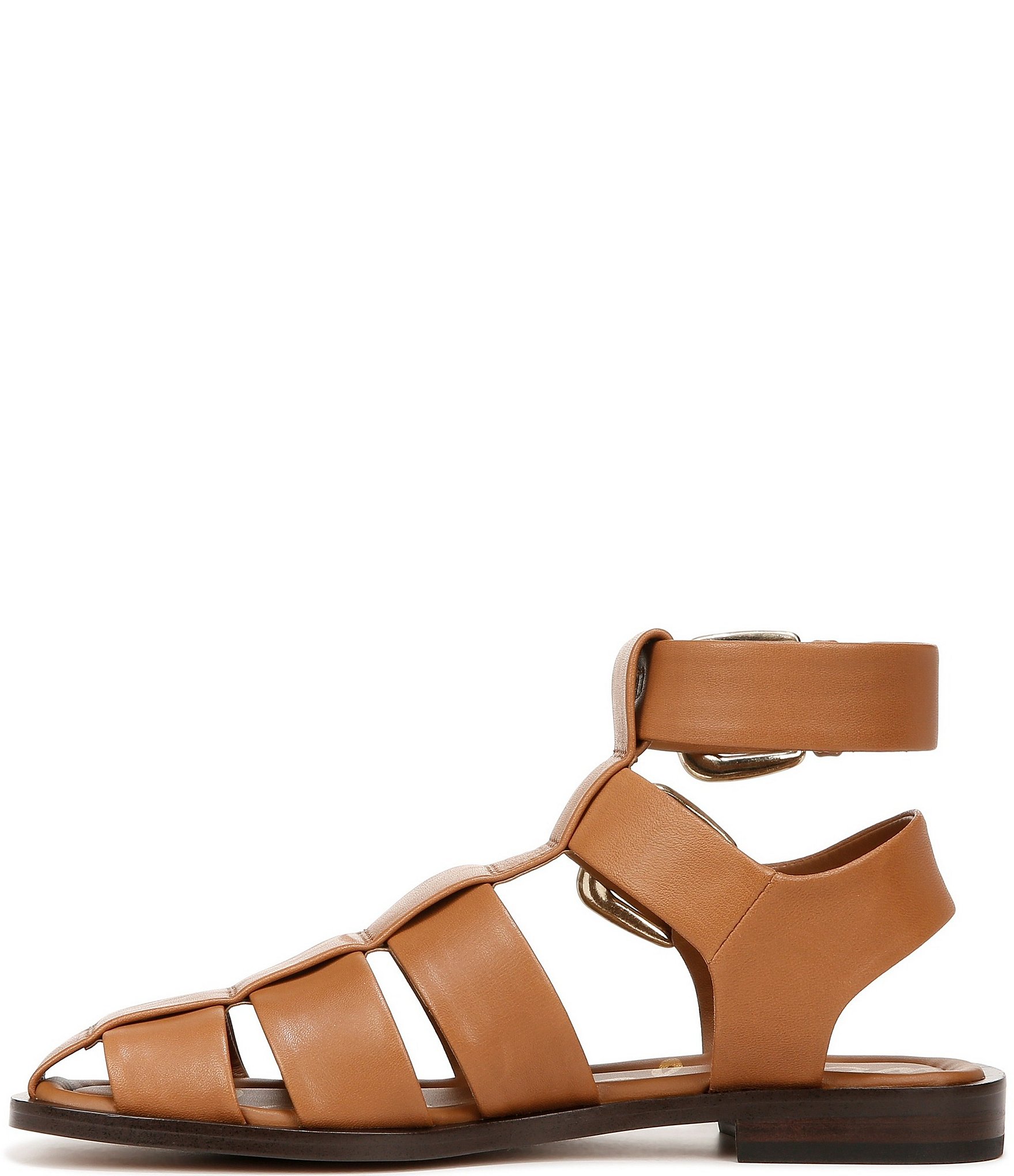 Sam Edelman Dawn Leather Strappy Double Buckle Gladiator Sandals