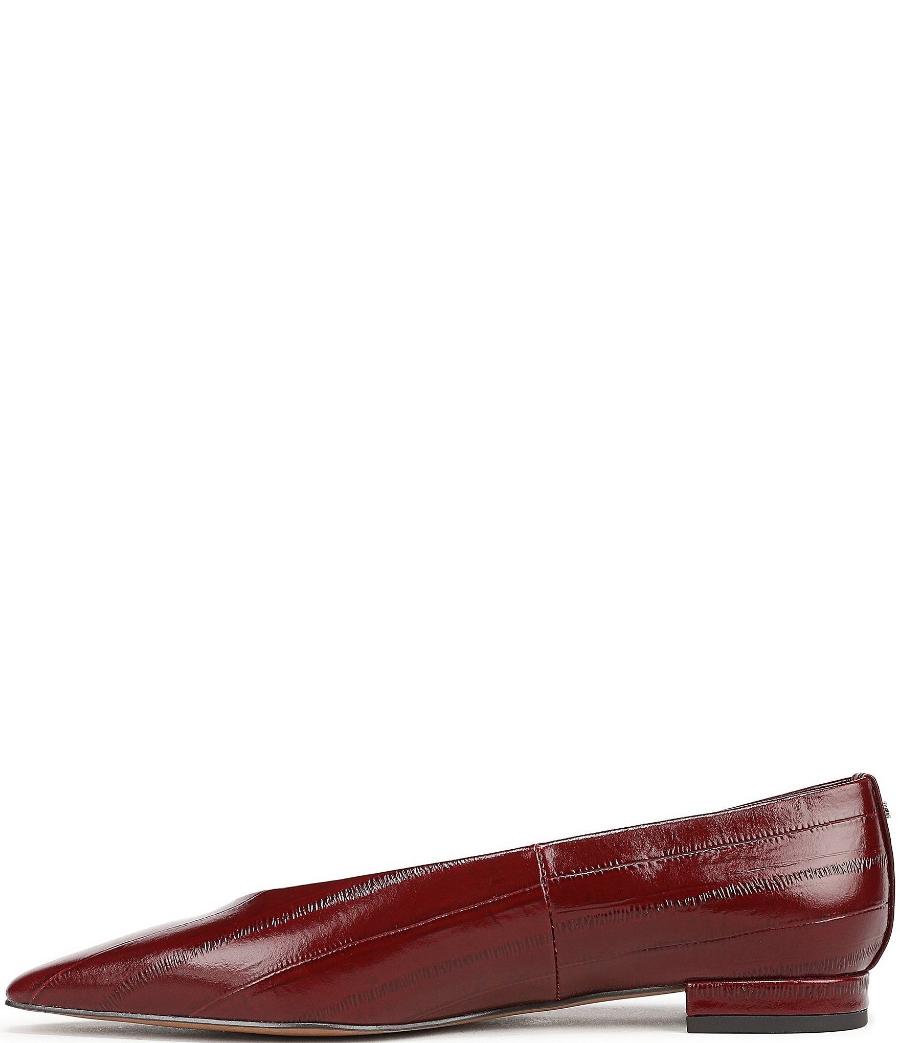 Sam Edelman Emory Polished Leather Eel Print Ballet Flats
