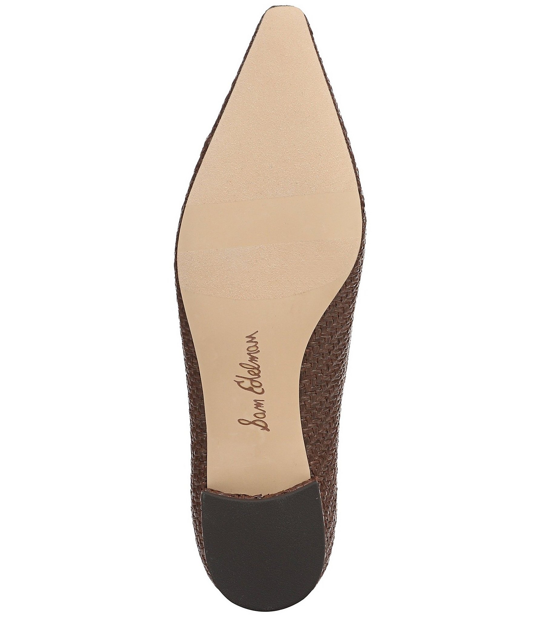 Sam Edelman Esmira Raffia and Suede Bow Detail Ballet Flats