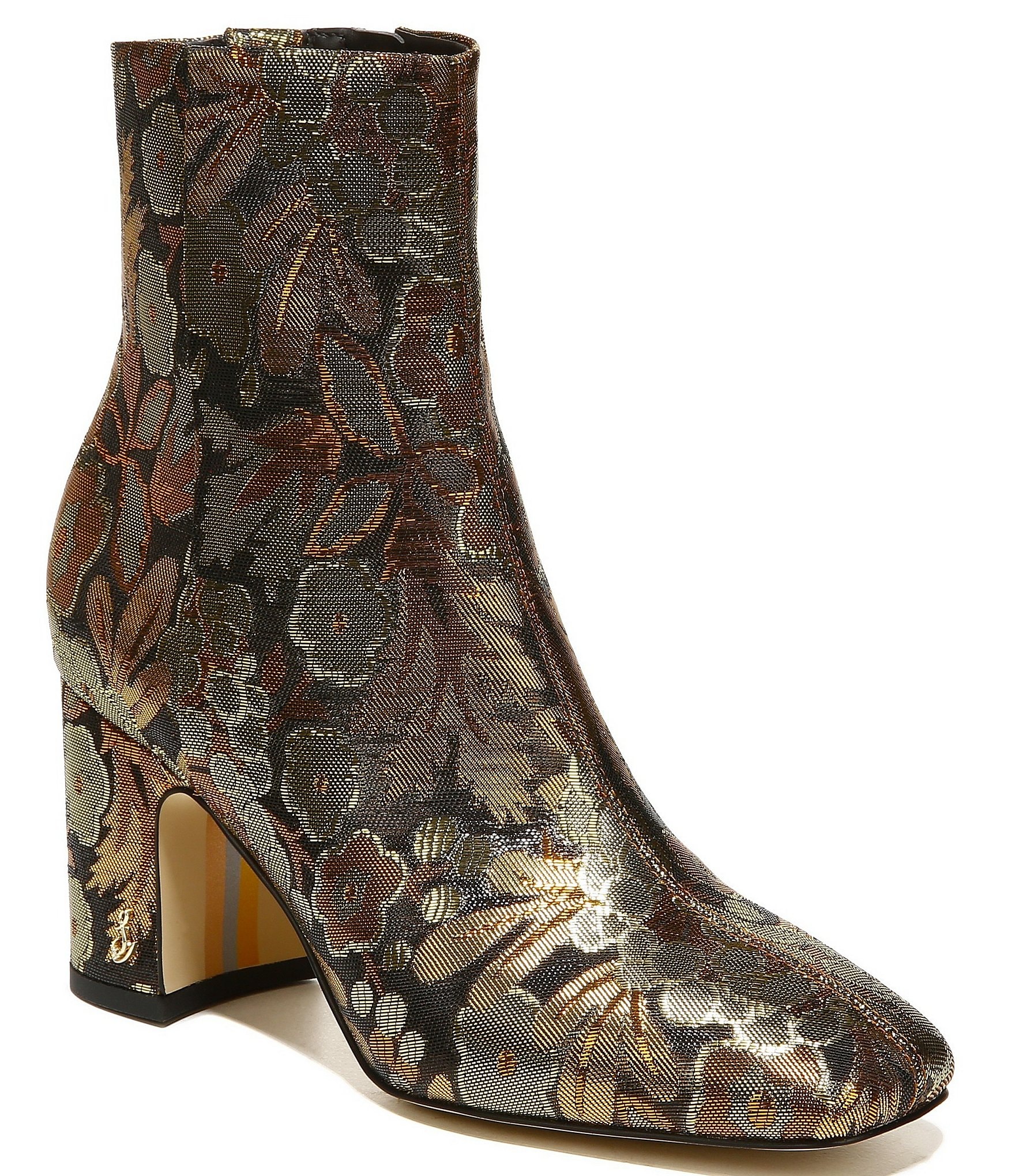 Sam Edelman Fawn 2 Fabric Floral Block Heel Booties | Dillard's