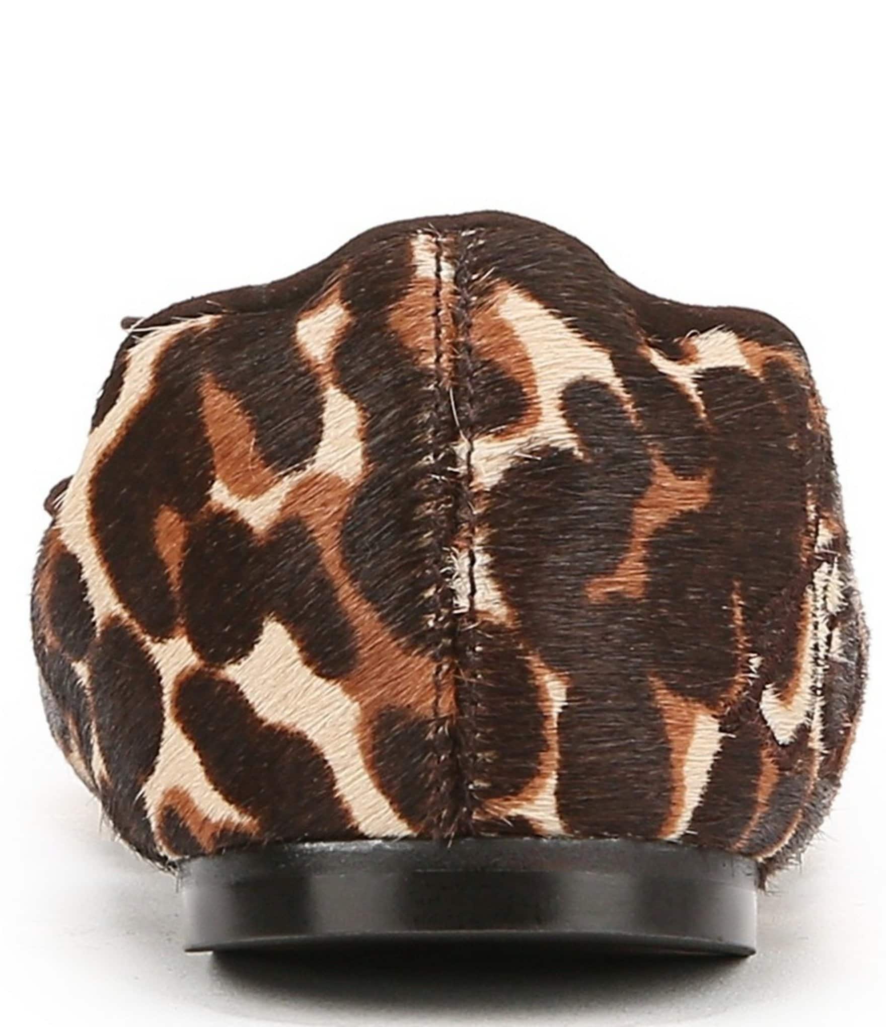 Sam Edelman Felicia Leopard Print Calf Hair Bow Ballet Flats