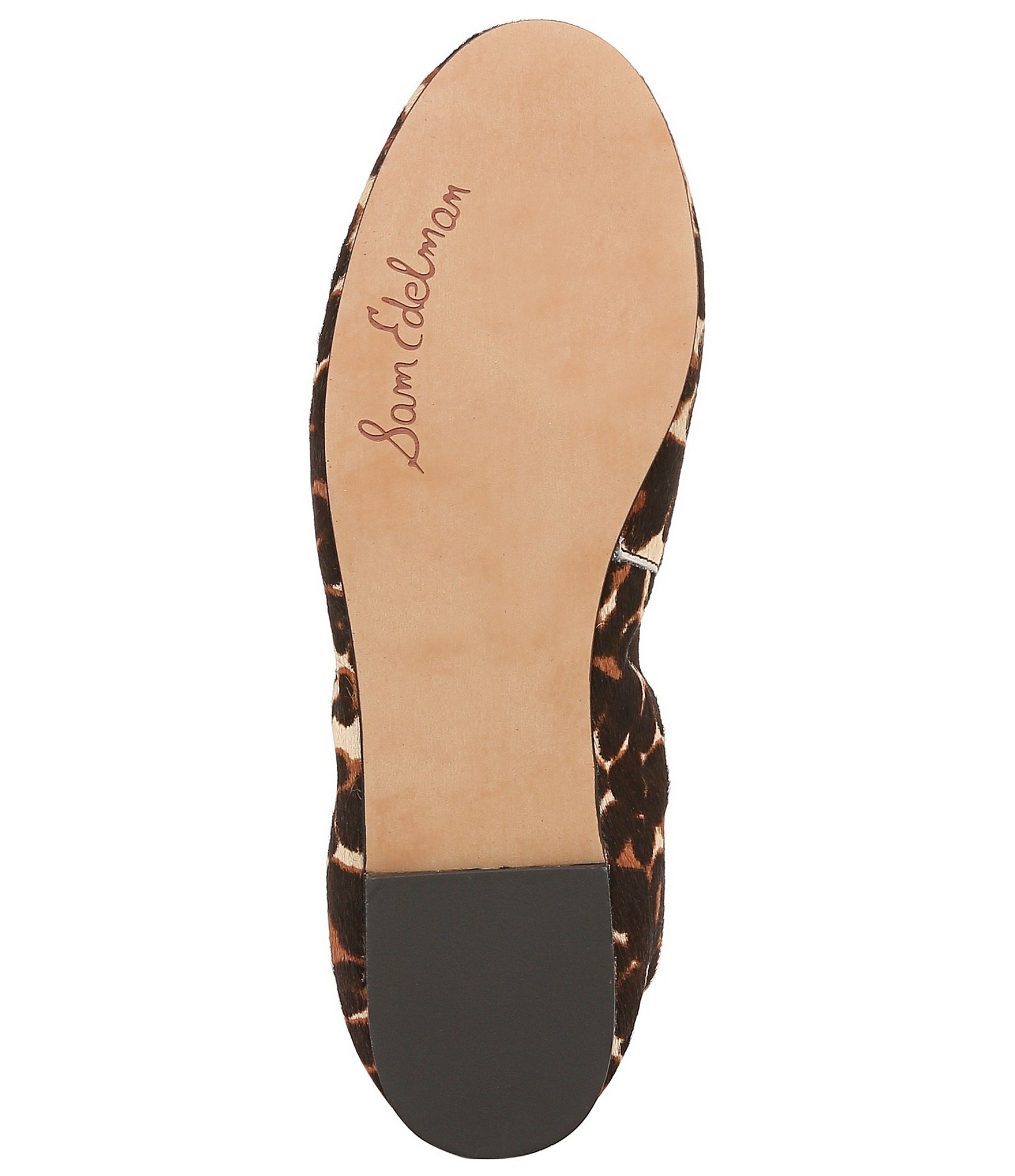 Sam Edelman Felicia Leopard Print Calf Hair Bow Ballet Flats