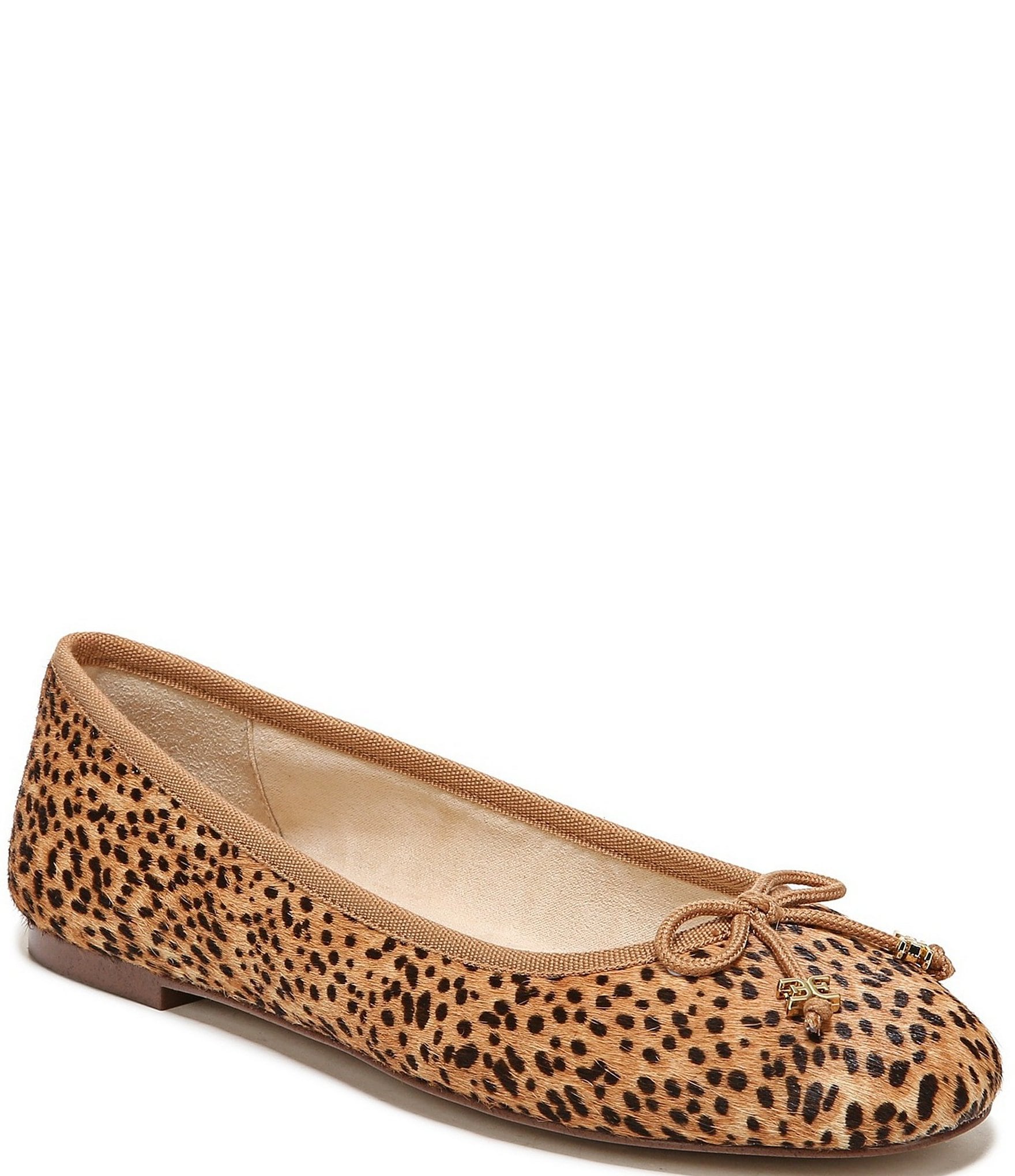 Sam Edelman Felicia Luxe Speckled Cheetah Bow Detail Ballet Flats |  Dillard's