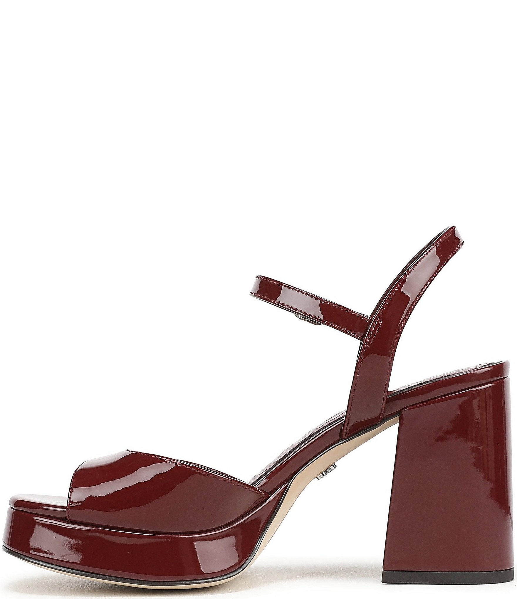 Sam Edelman Fleur Patent Leather Ankle Strap Platform Dress Sandals