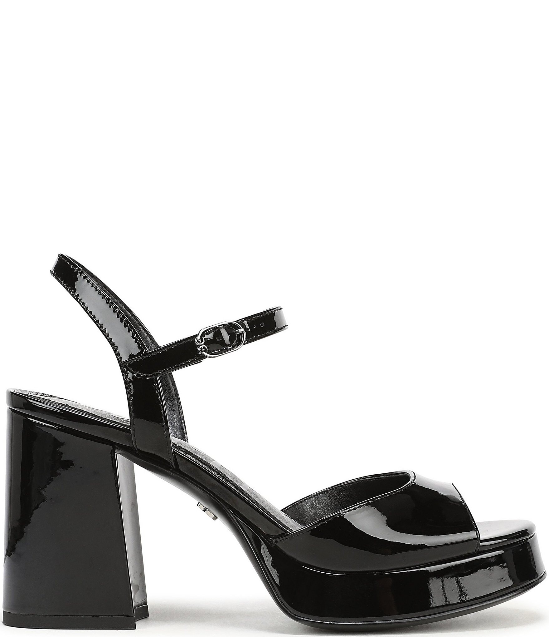 Sam Edelman Fleur Patent Leather Ankle Strap Platform Dress Sandals