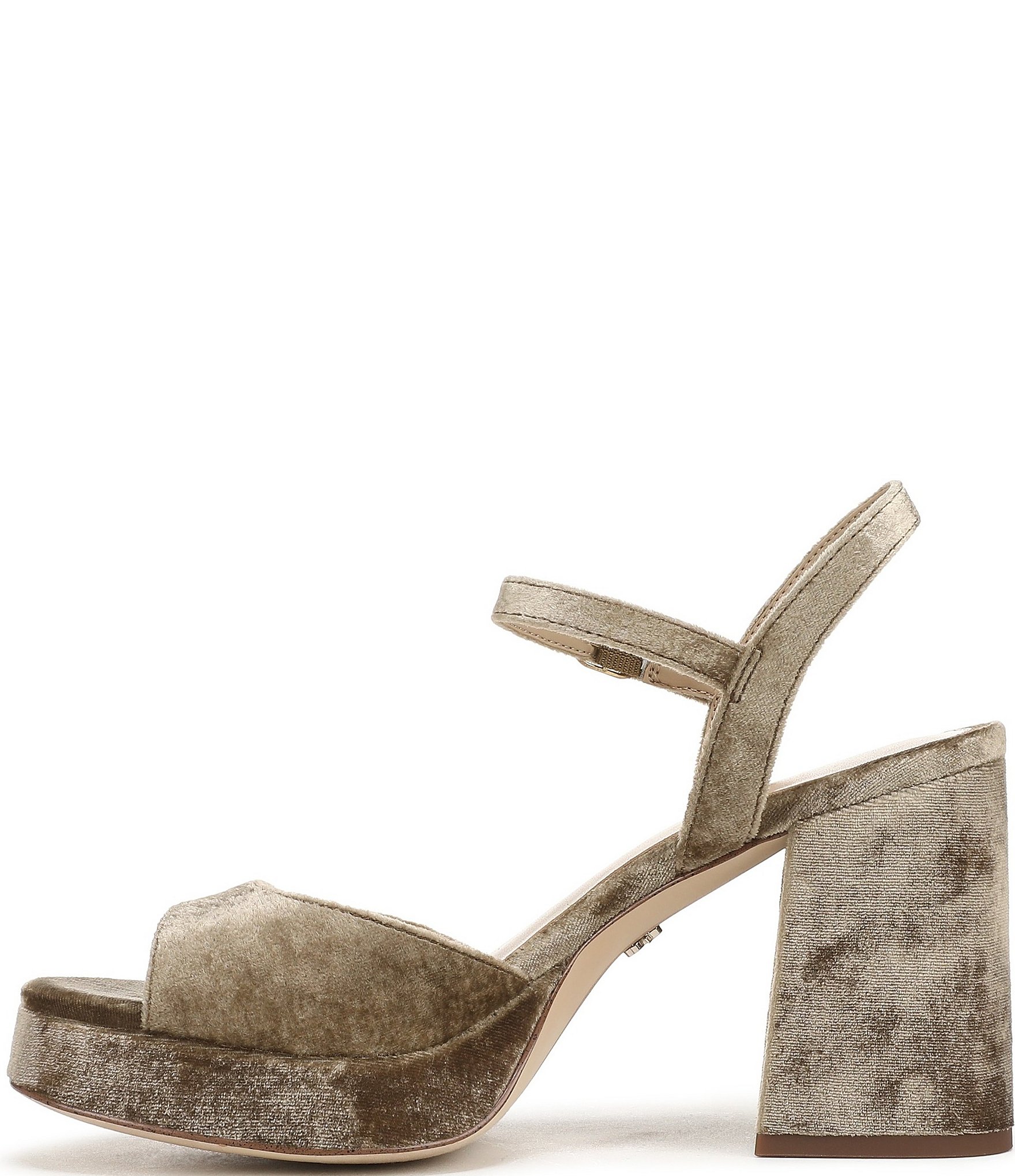 Sam Edelman Fleur Velvet Ankle Strap Platform Dress Sandals