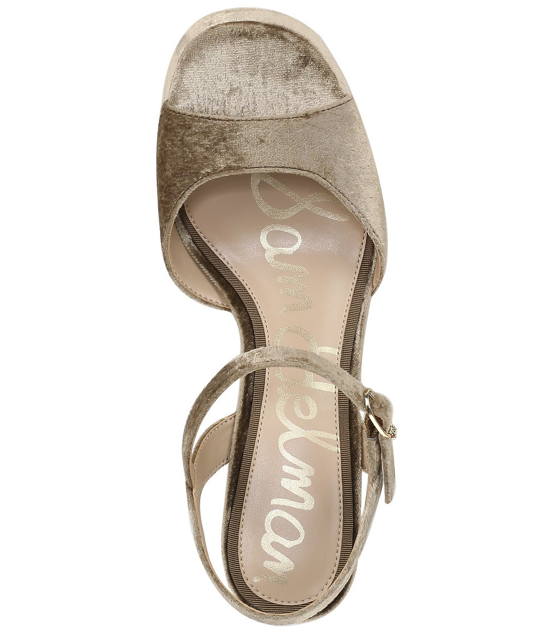 Sam Edelman Fleur Velvet Ankle Strap Platform Dress Sandals