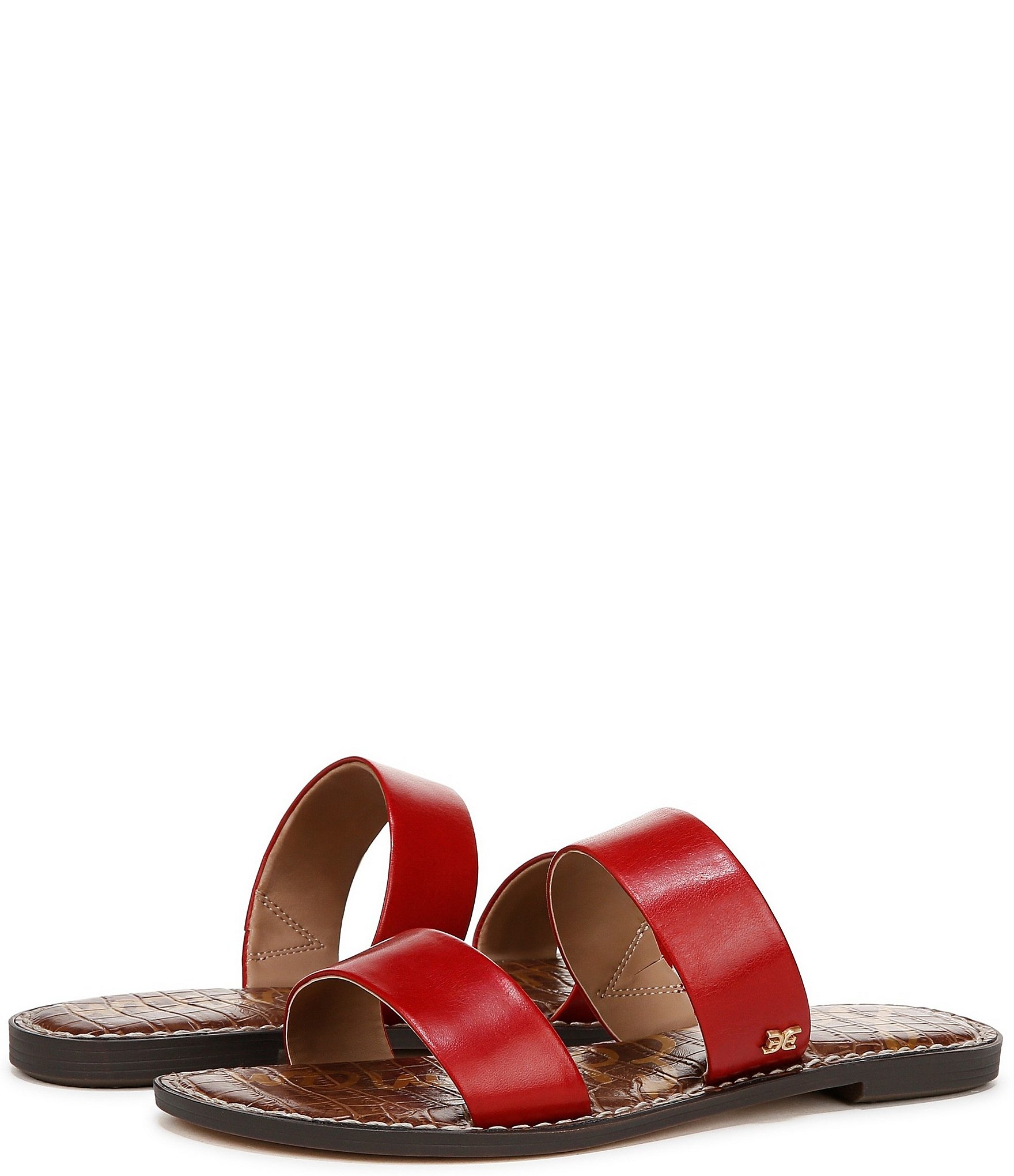 Sam Edelman Gala Leather Double Banded Slide Sandals