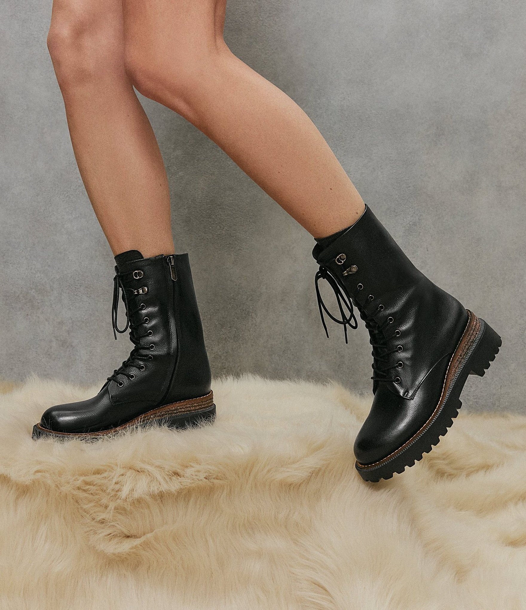 Sam Edelman Gemma Leather Combat Booties