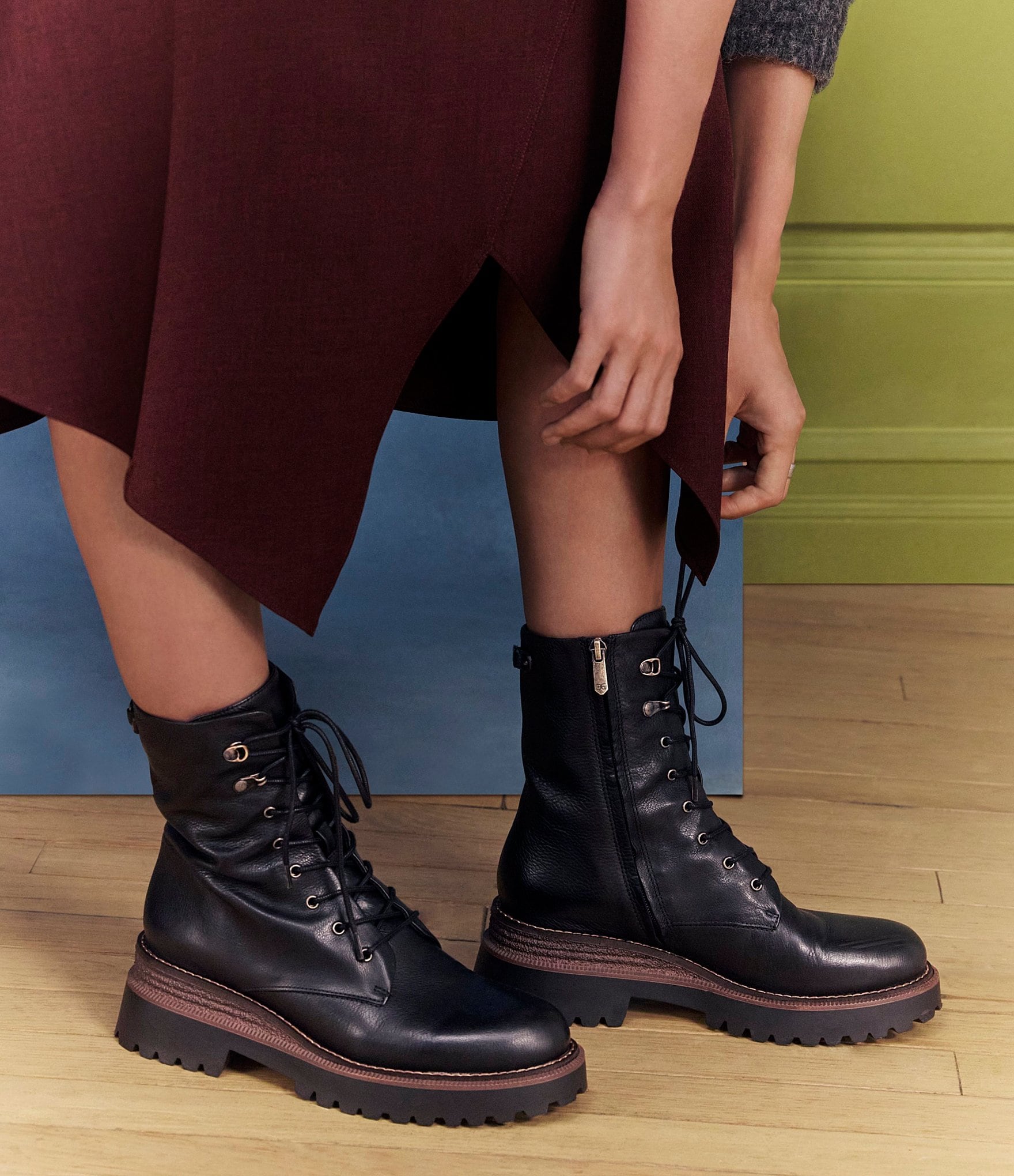 Sam Edelman Gemma Leather Combat Booties