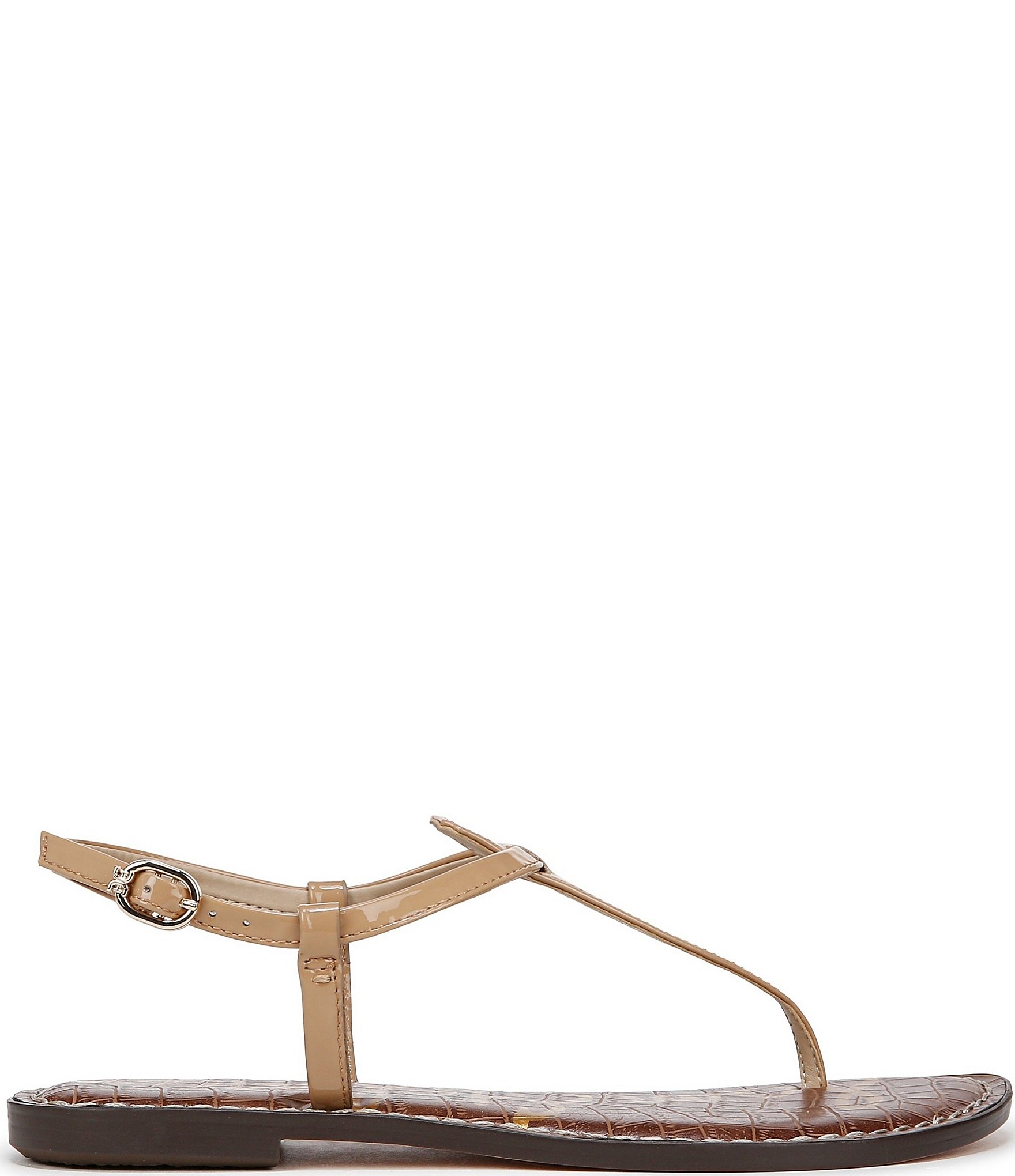 Sam Edelman Gigi Patent Leather T-Strap Flat Sandals