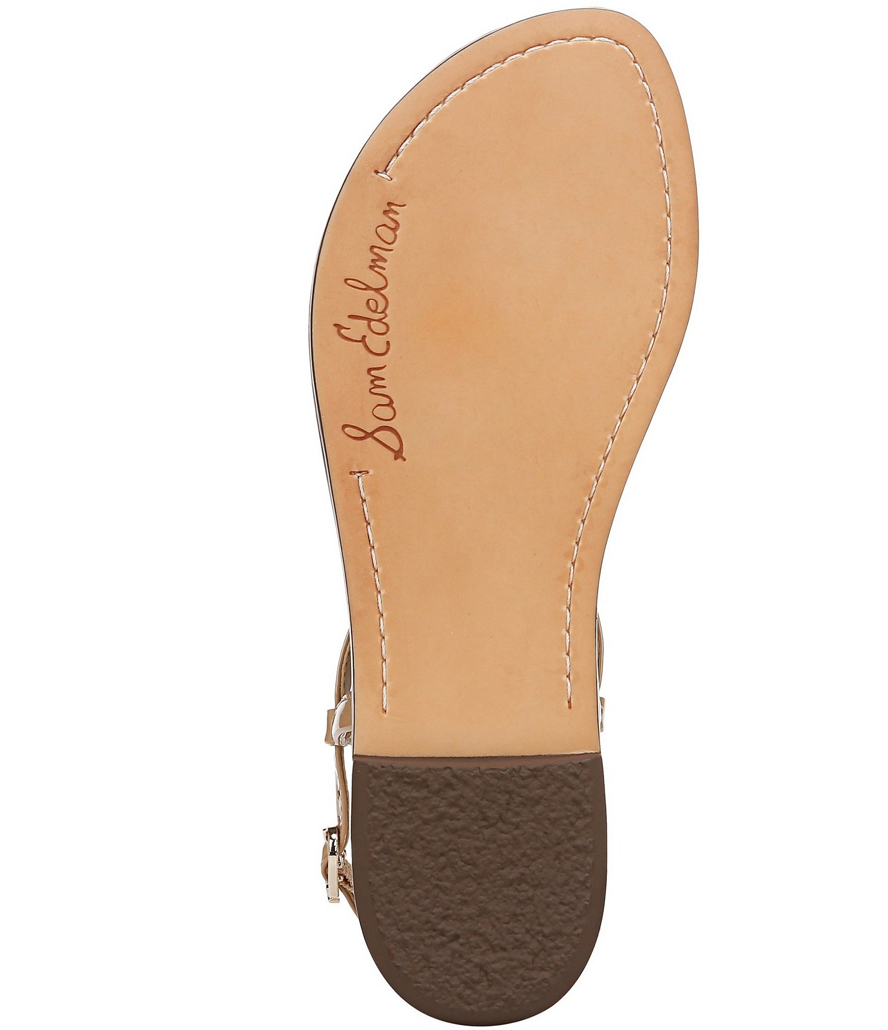 Sam Edelman Gigi Patent Leather T-Strap Flat Sandals