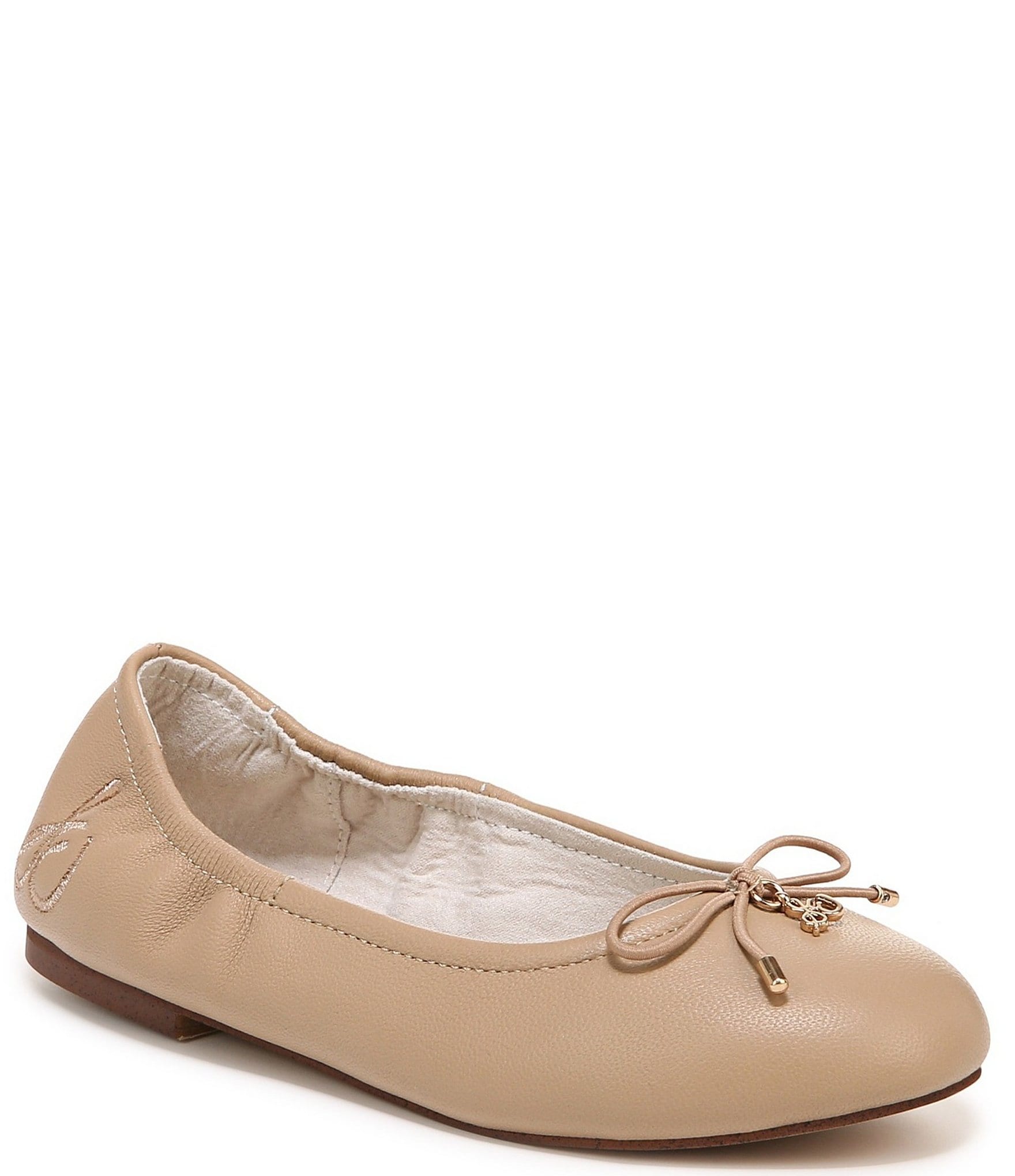 Sam Edelman Girls' Felicia Mini Leather Bow Detail Ballet Flats (Youth ...