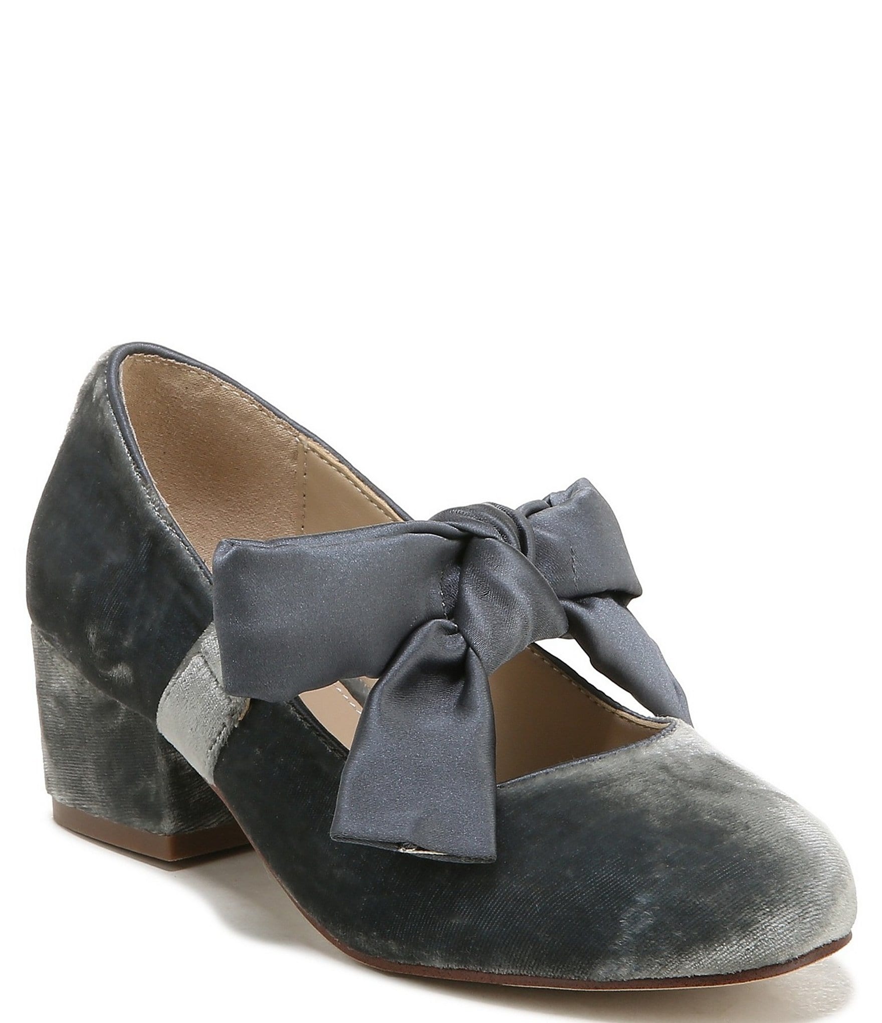 Sam Edelman Girls Teddy Velvet Block Heel Mary Janes (Youth) | Dillards