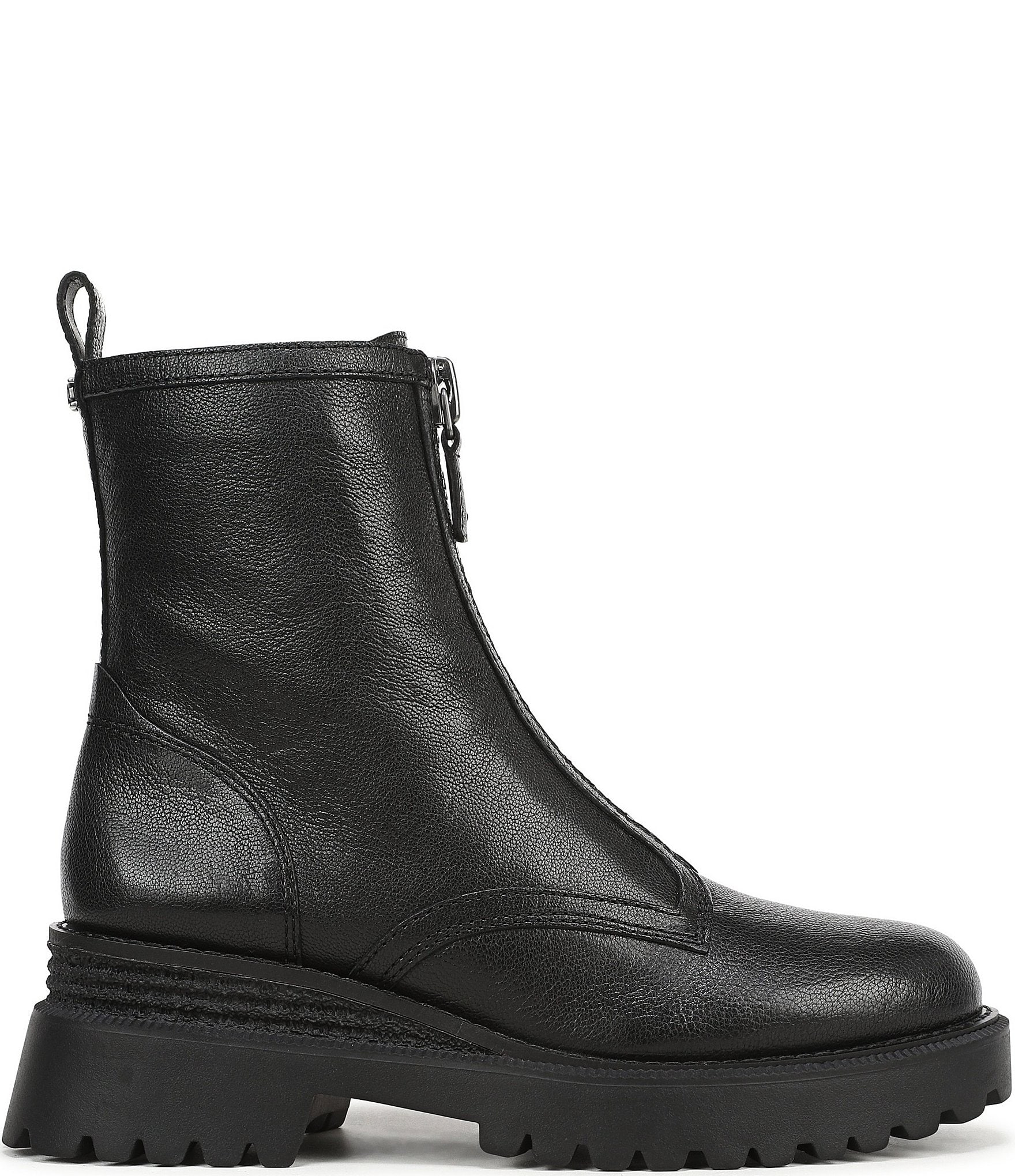 Sam Edelman Grove Leather Center Zip Lug Booties