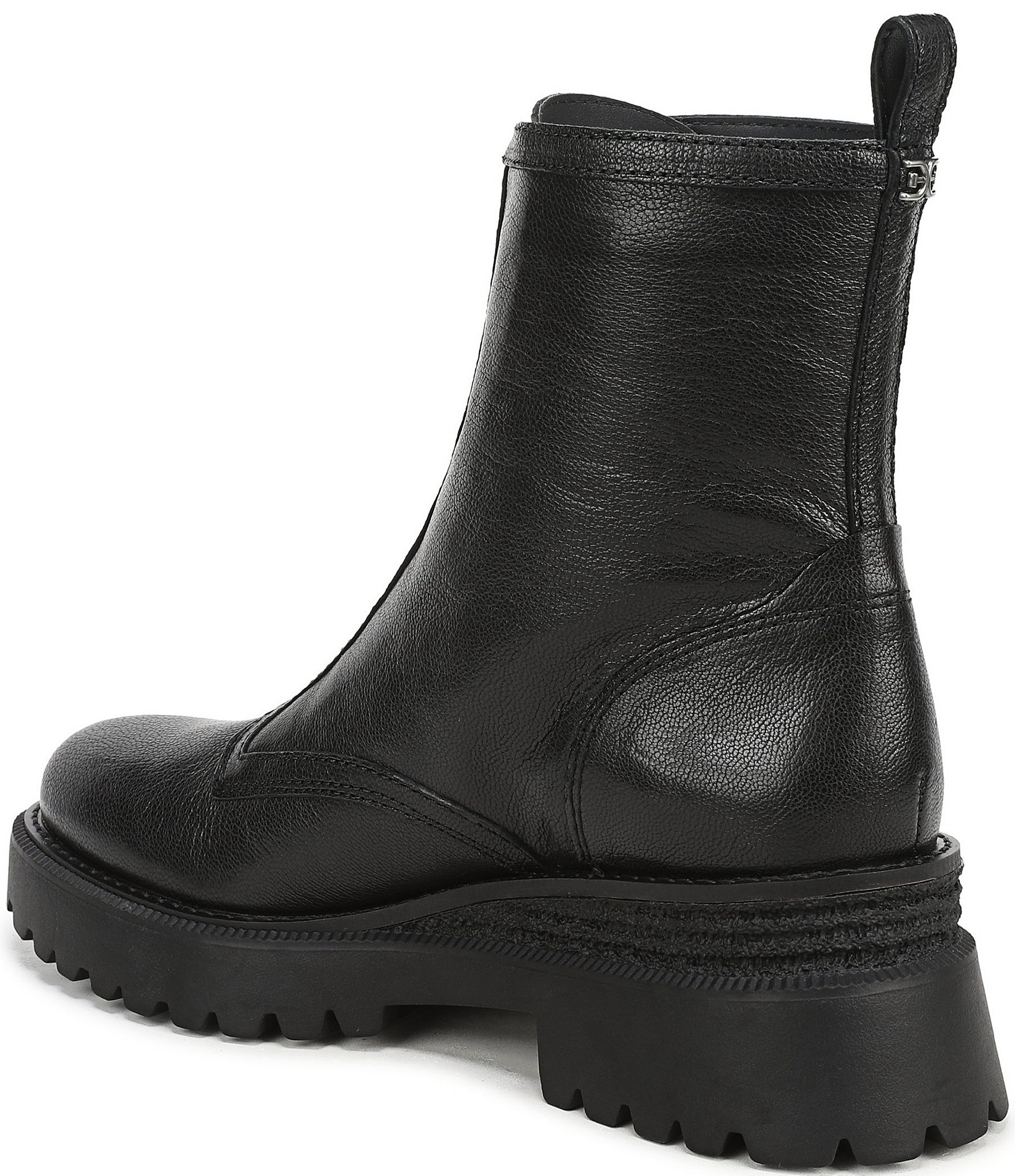 Sam Edelman Grove Leather Center Zip Lug Booties
