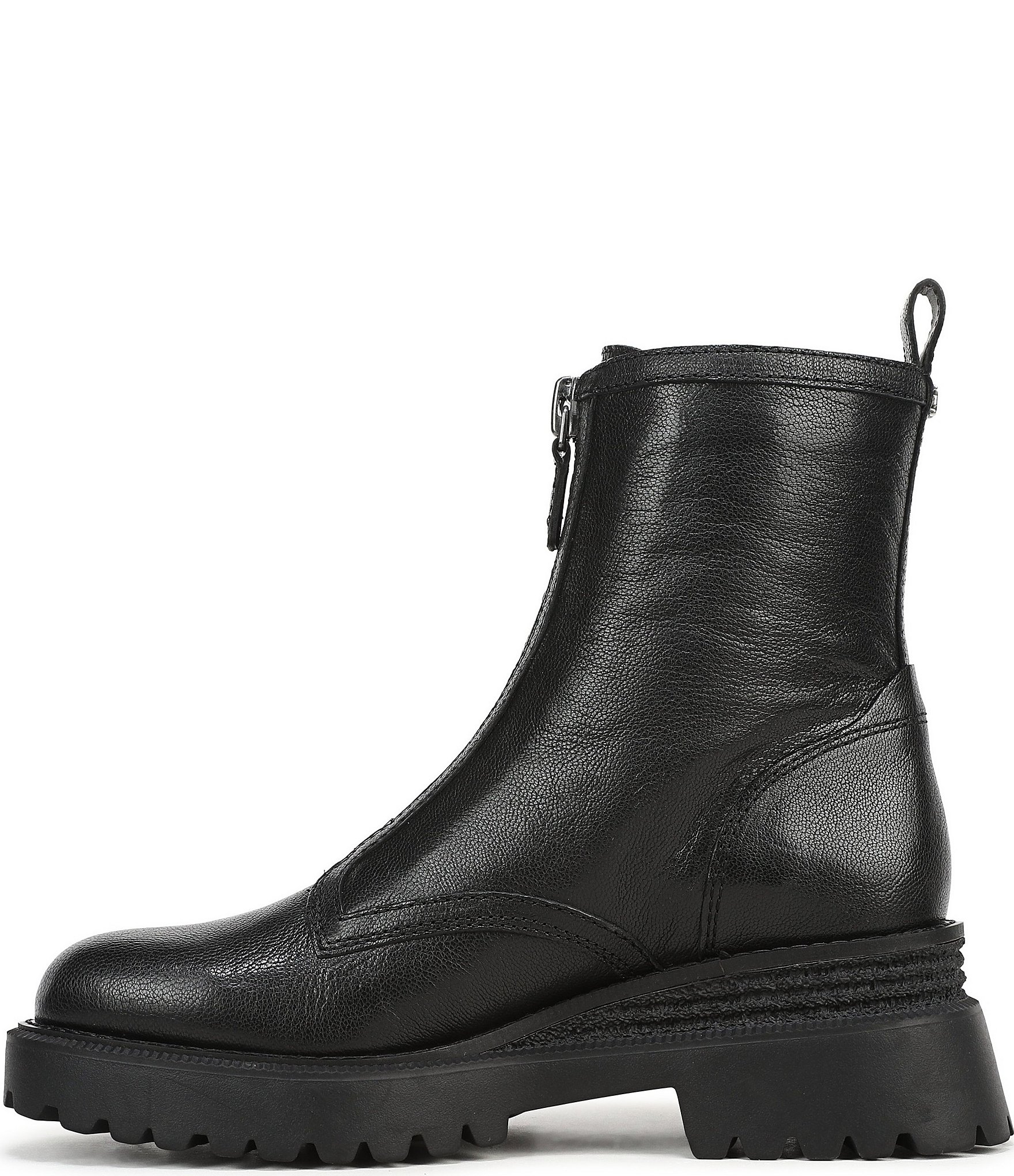 Sam Edelman Grove Leather Center Zip Lug Booties