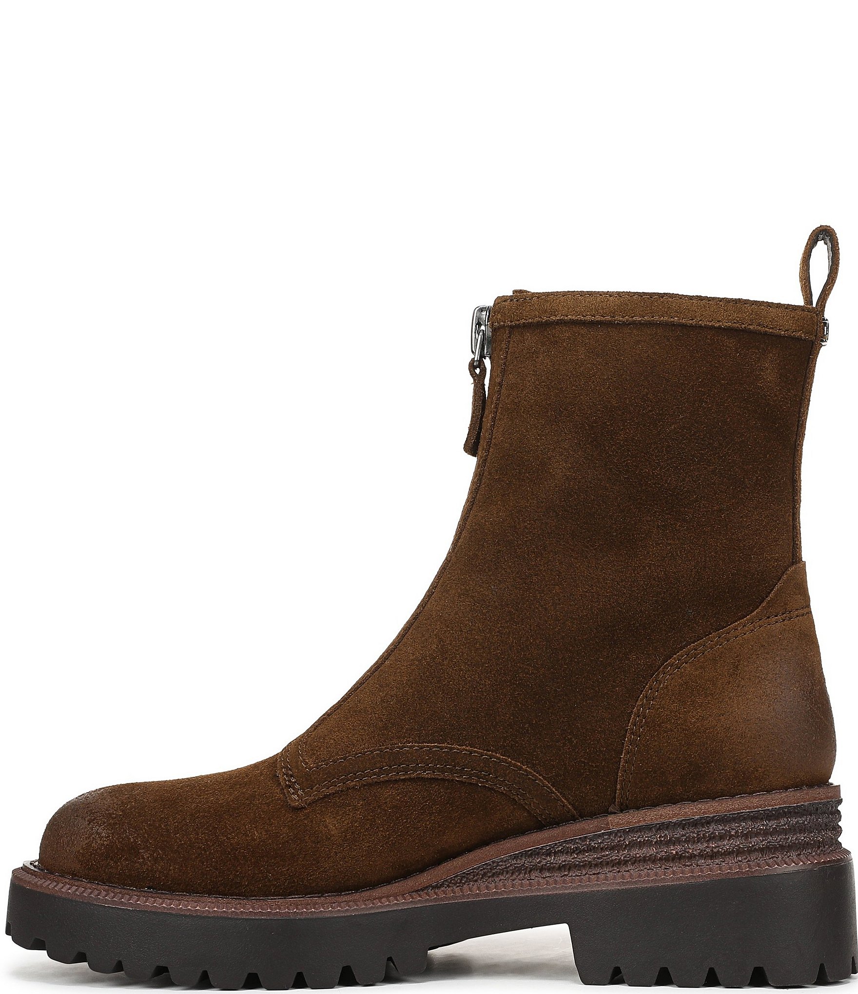 Sam Edelman Grove Suede Center Zip Lug Booties