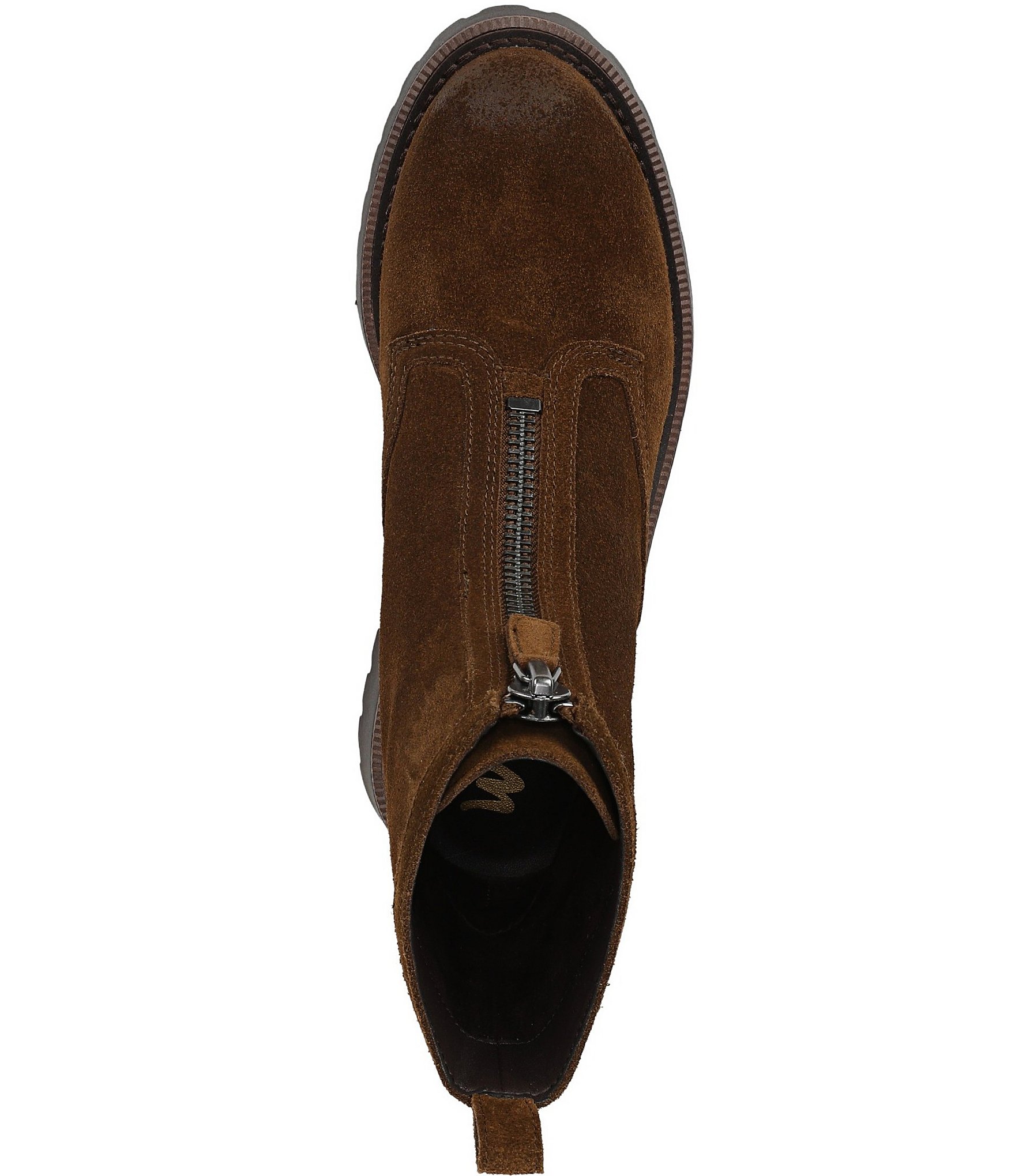 Sam Edelman Grove Suede Center Zip Lug Booties